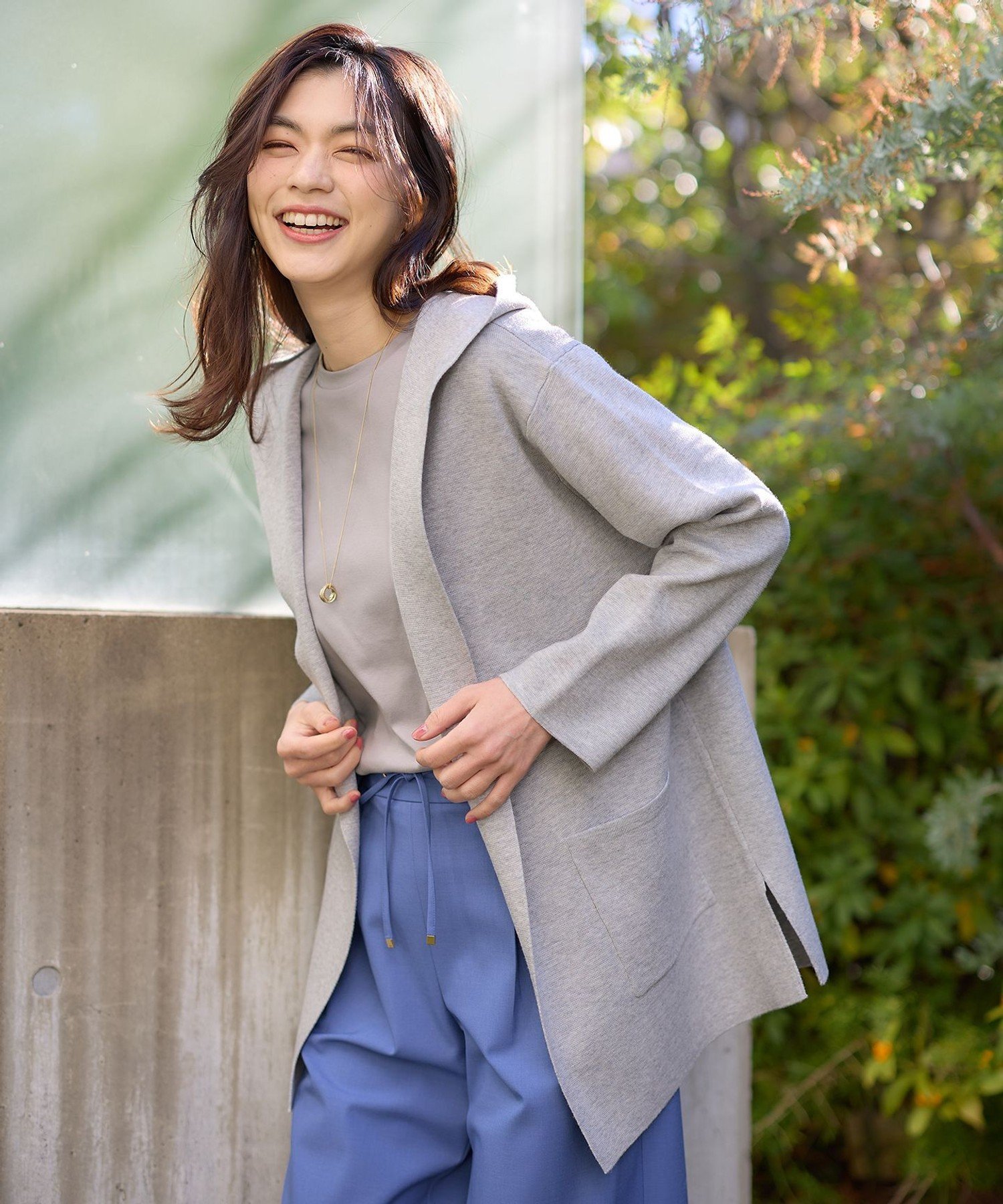 ANY｜ニットフーディーコーディガン | Rakuten Fashion(楽天