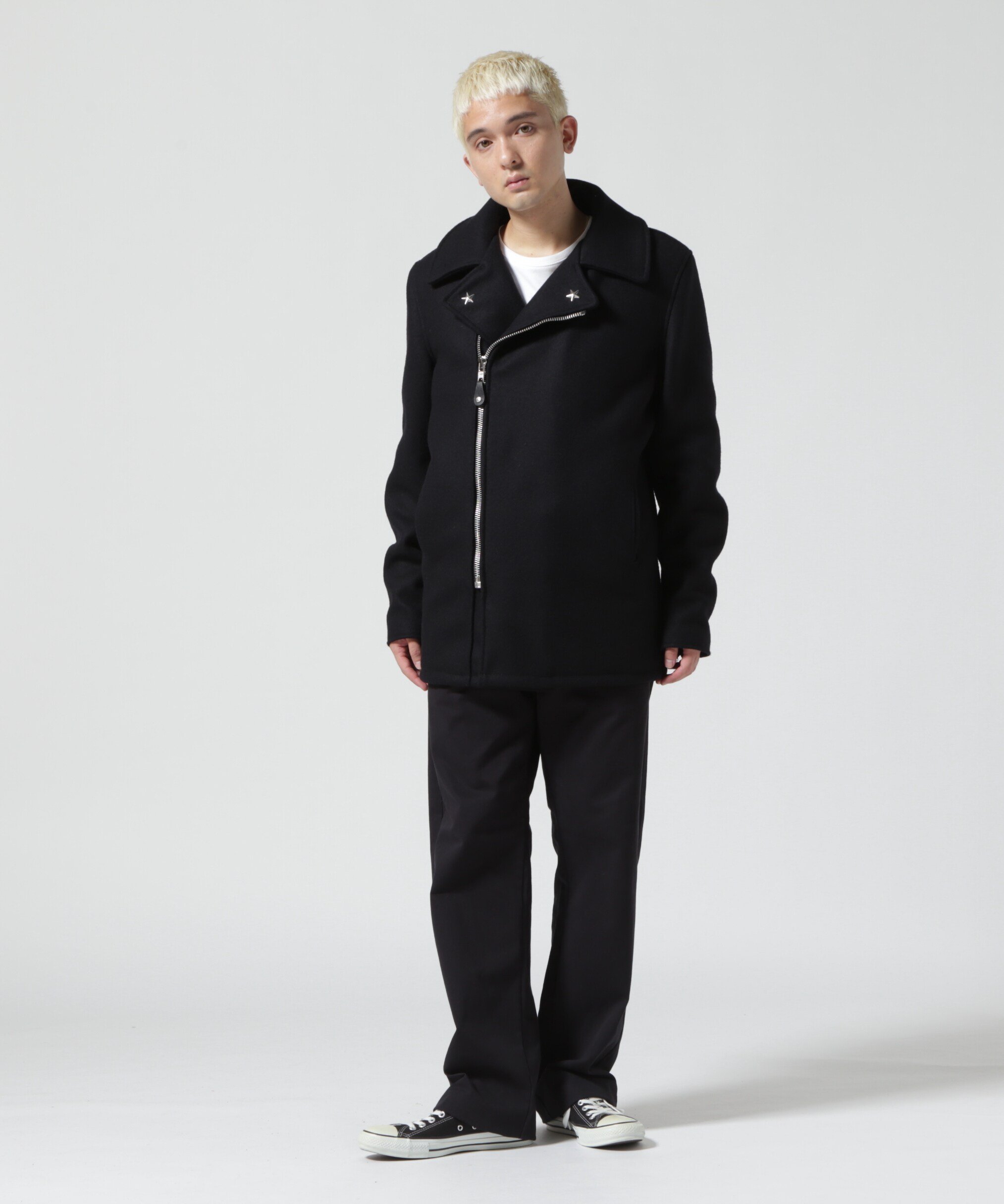 Schott｜766US MELTON ZIP UP P-COAT/メルトン ジップアップ