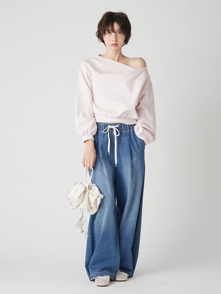 LILY BROWN｜【WEB限定カラー】ドレープオフショルボンディング