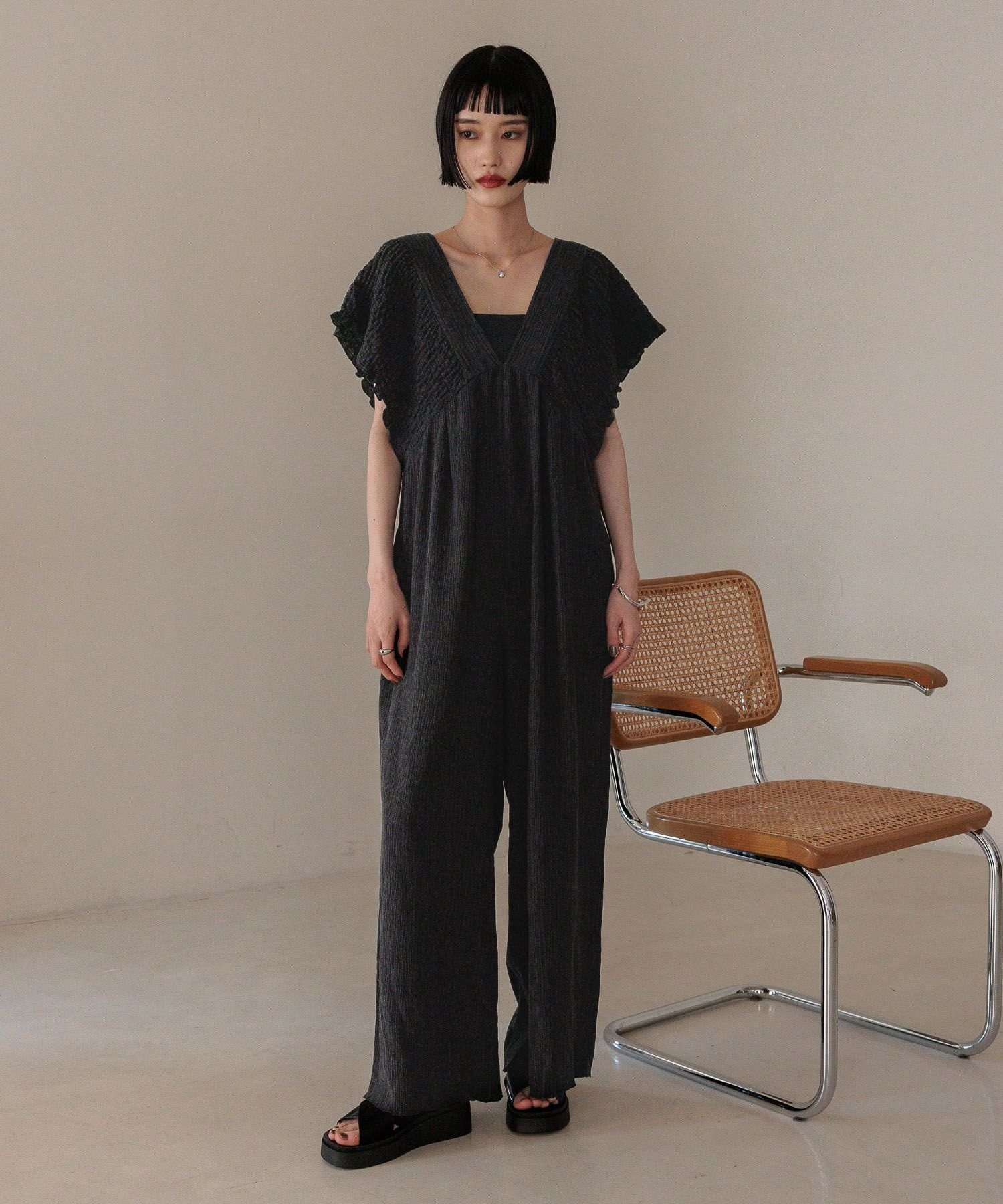 LOWRYS FARM｜ヨウリュウシャーリングサロペット | Rakuten Fashion