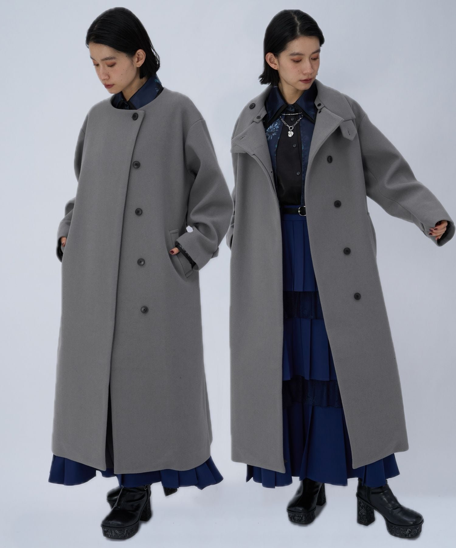 HARE｜ウーリーテック2WAYスタンドロングコート | Rakuten Fashion