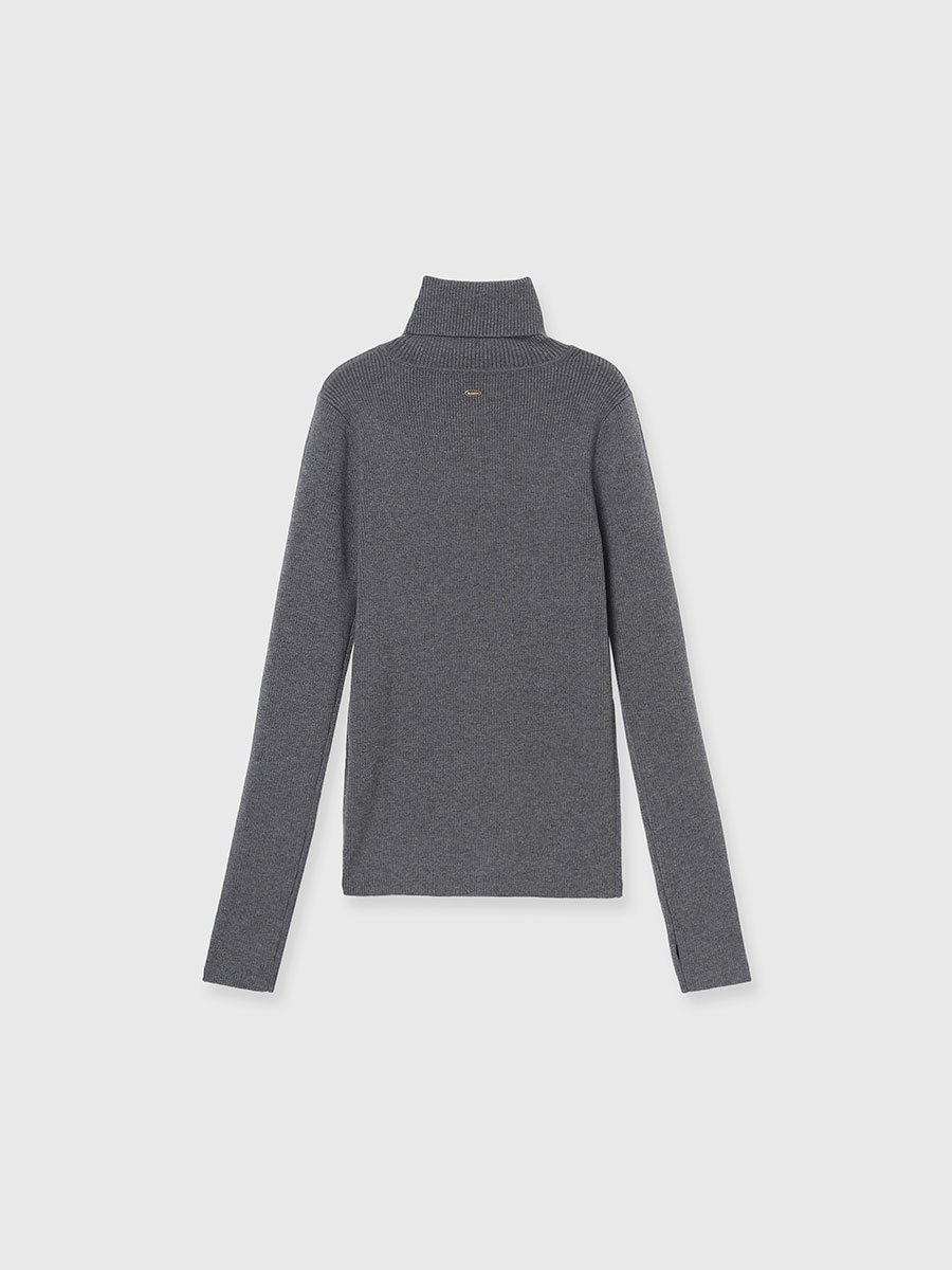 anuans｜シルクカシミアブレンドフィットリブタートルニット | Rakuten