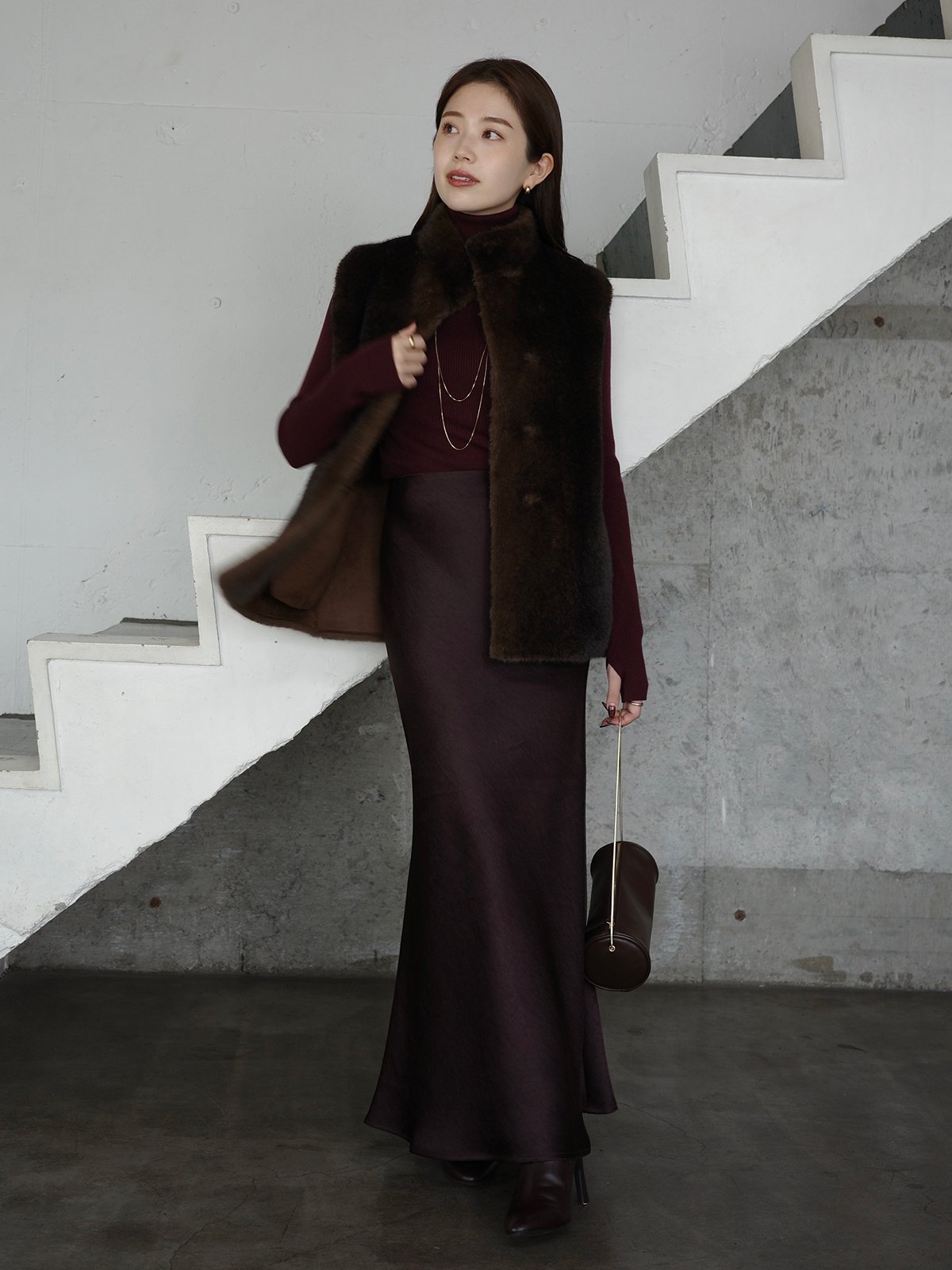 anuans｜シルクカシミアブレンドフィットリブタートルニット | Rakuten