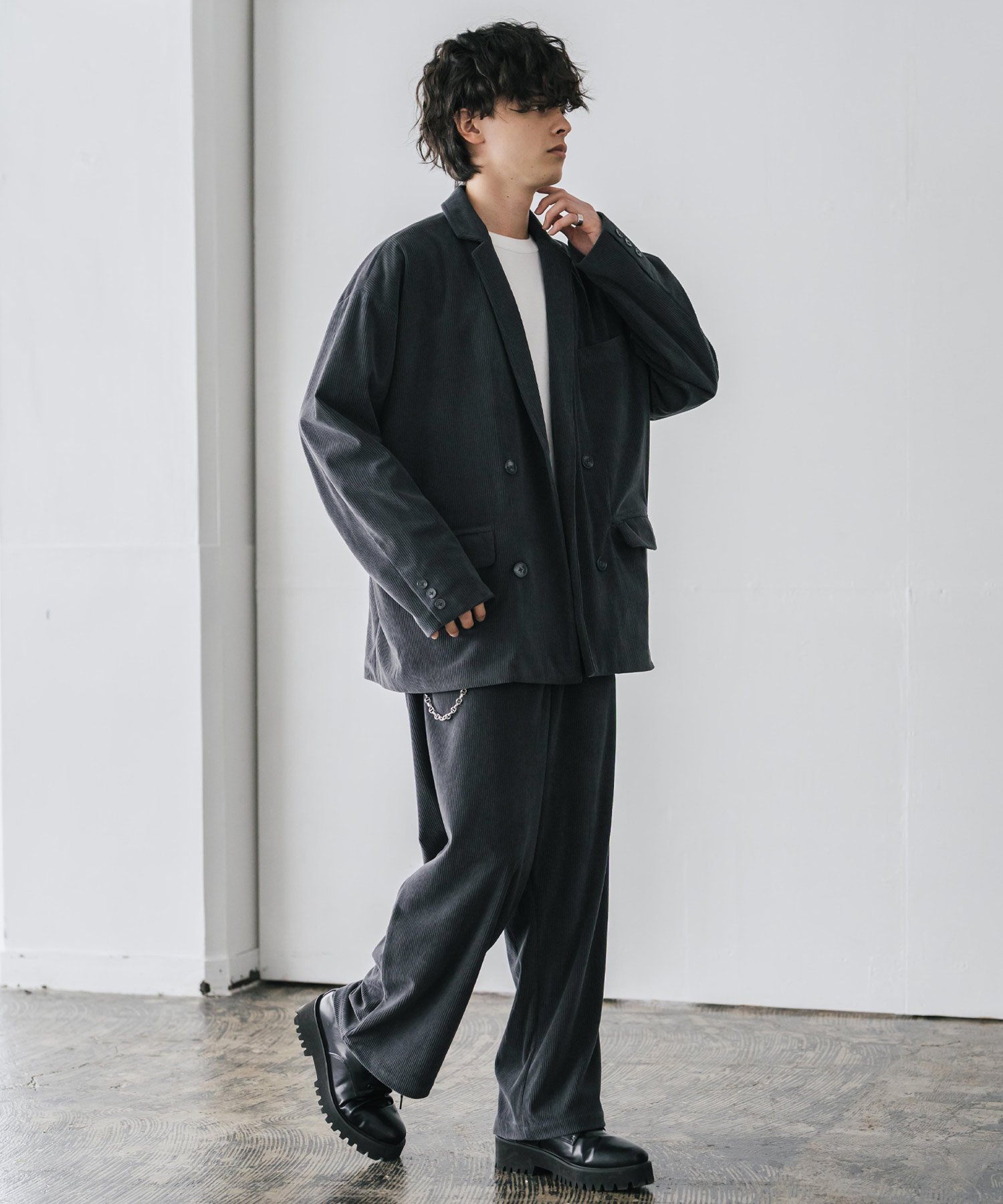 Rocky Monroe｜コーデュロイセットアップ ダブルテーラードジャケット