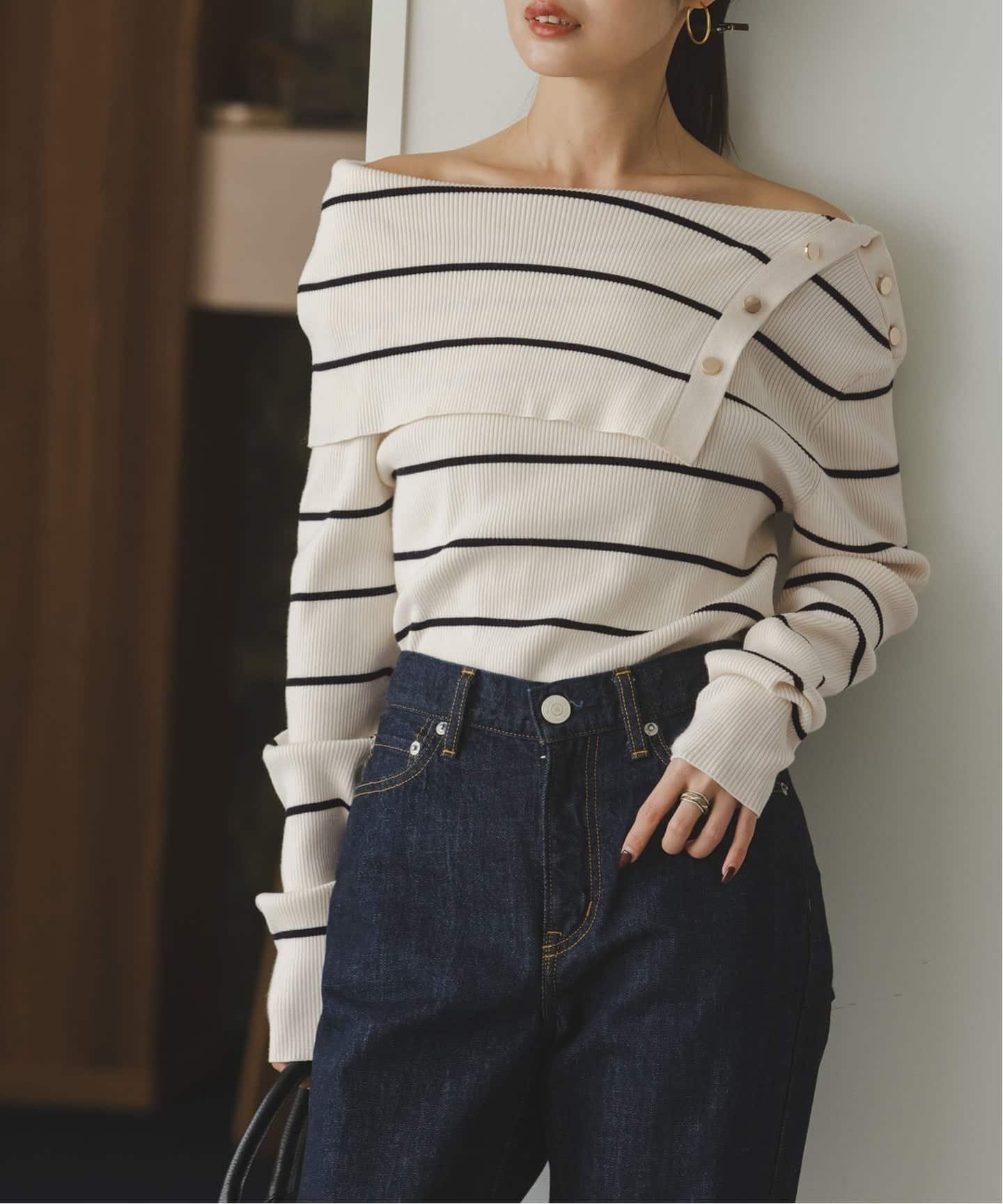 NOBLE｜《WEB&ルミネ新宿店限定追加》ショルダーボタンタイト