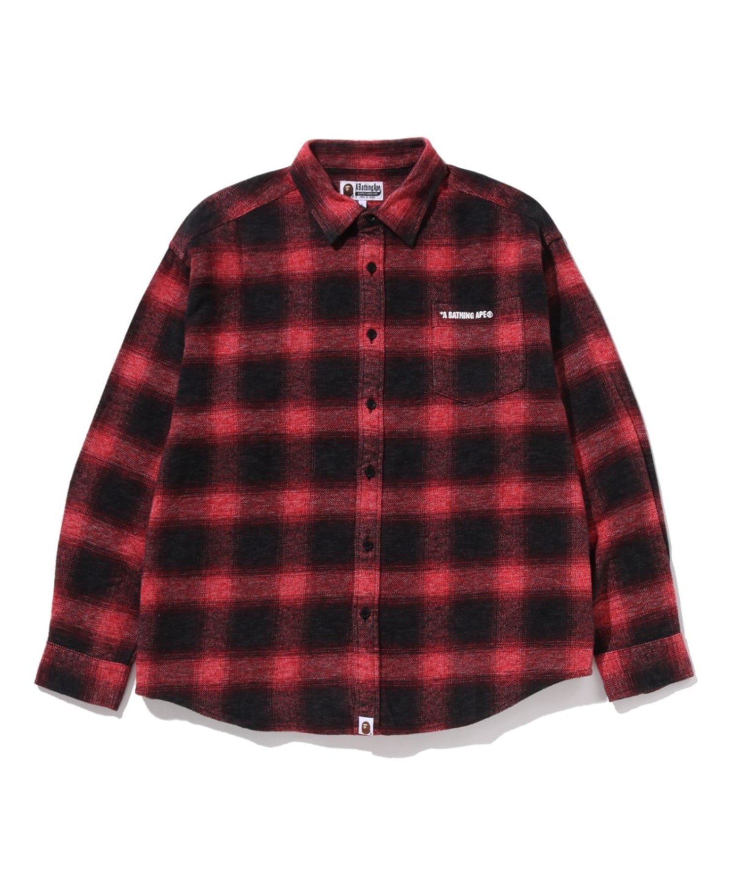A BATHING APE｜A BATHING APE LOGO OMBRE CHECK FLANNEL LS SHIRT