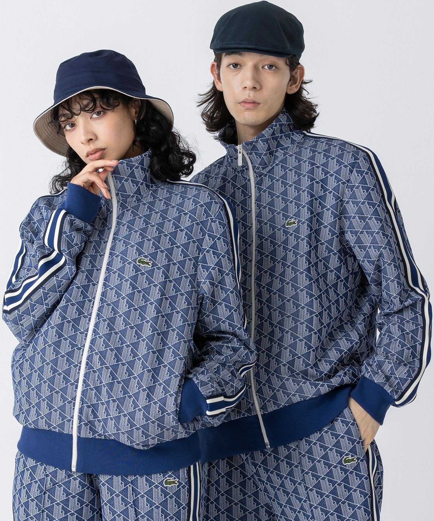 LACOSTE｜モノグラムジャカードトラックジャケット 【セットアップ対応