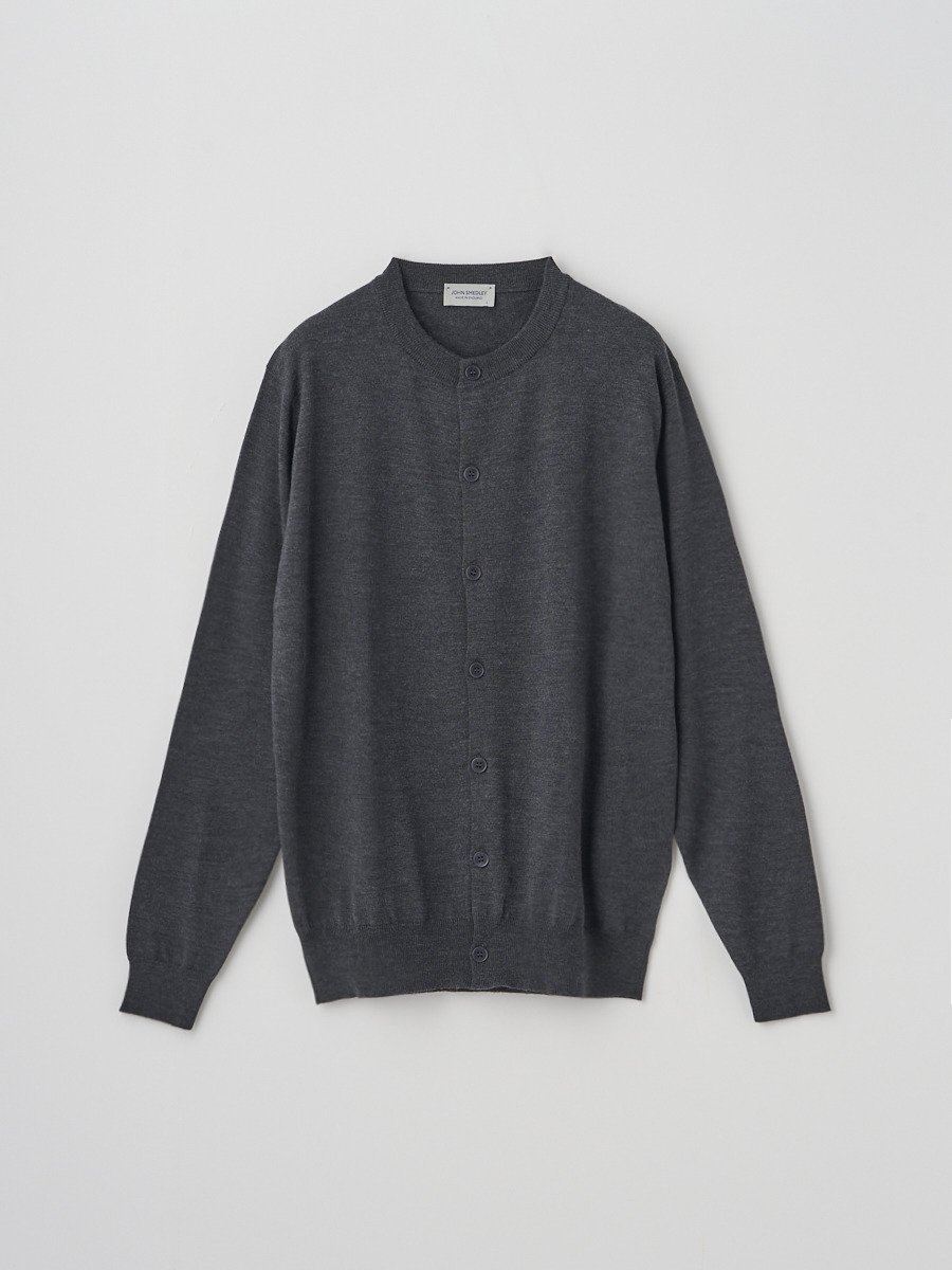 JOHN SMEDLEY｜クルーネック長袖ニットカーディガン | A4790 | 24G