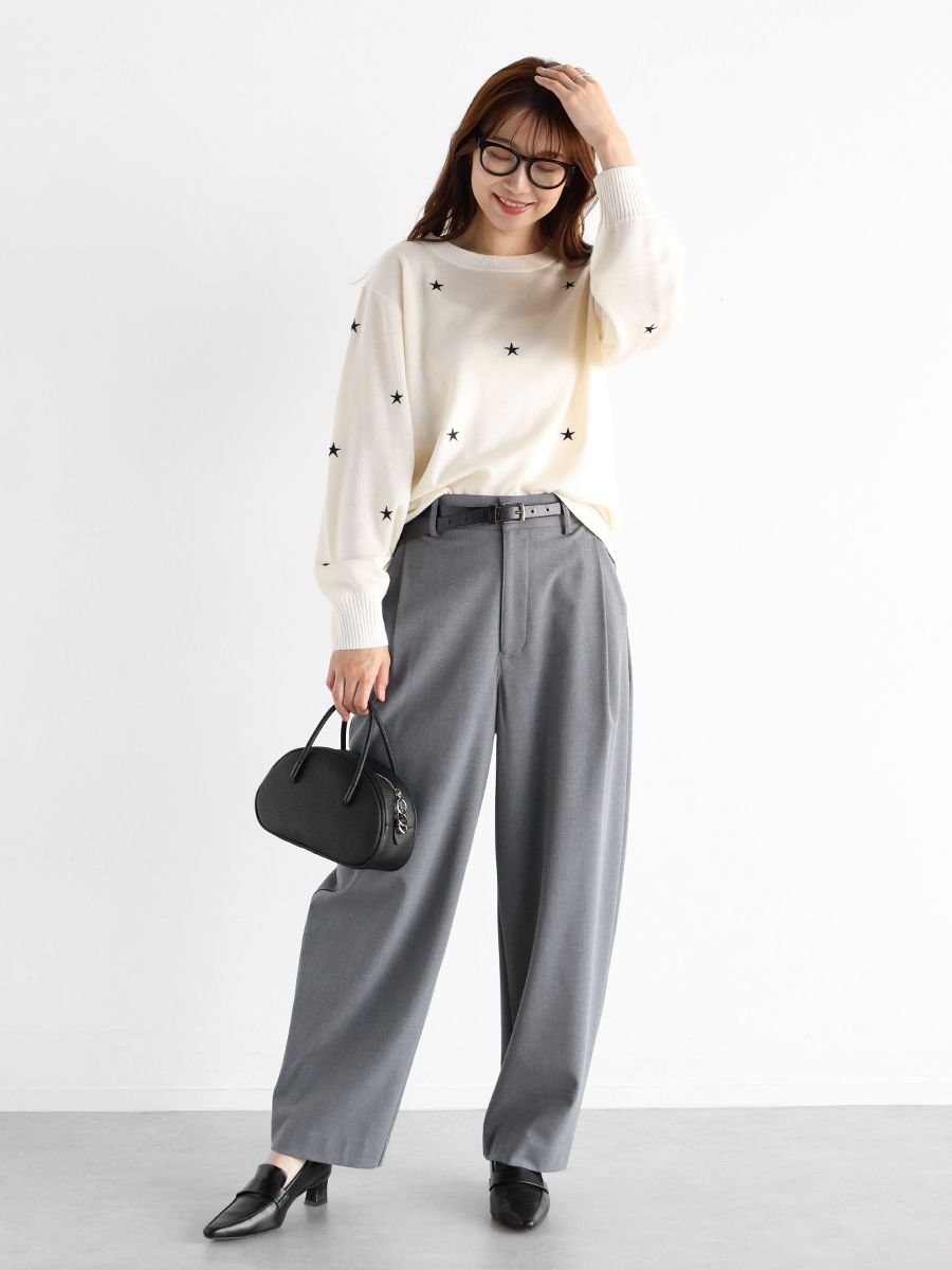 Vin｜カーブシルエットタックスラックス | Rakuten Fashion(楽天