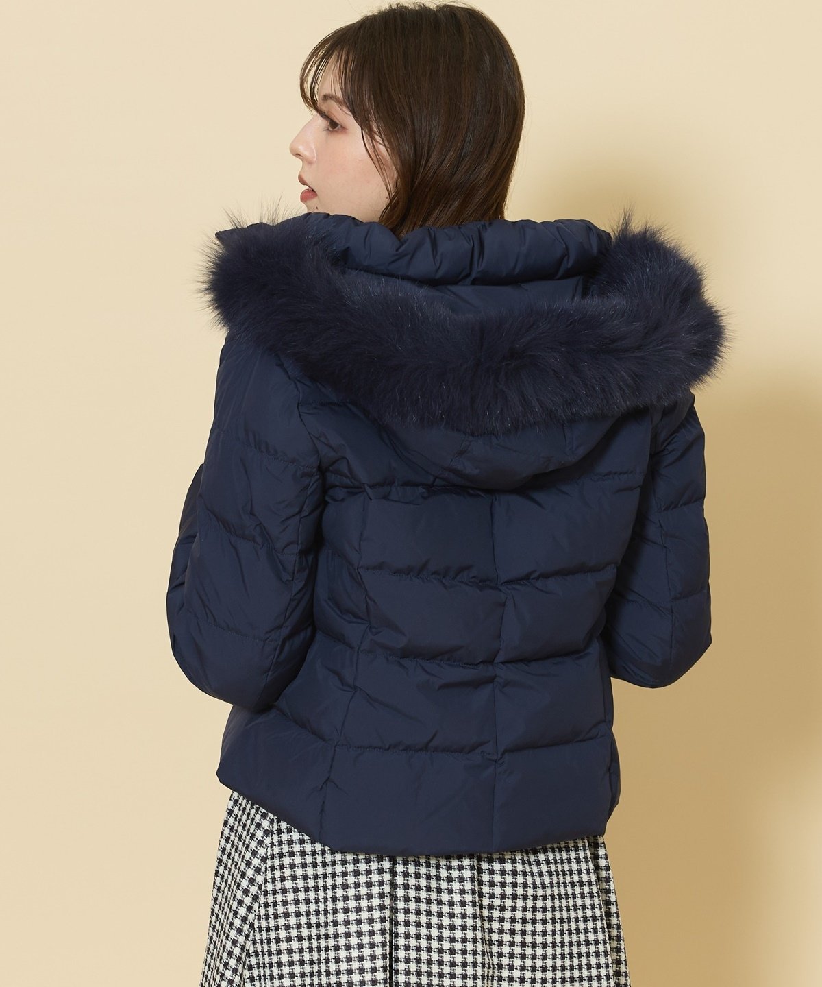 SWINGLE｜FOXファー付エレガンスショートダウンコート | Rakuten