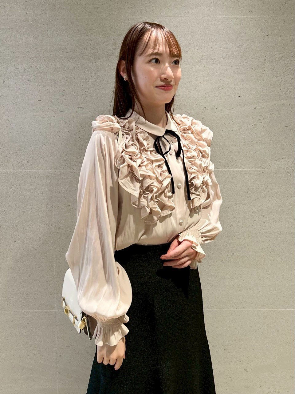 CELFORD｜【ウォッシャブル】フリルヨークシャツカラーブラウス