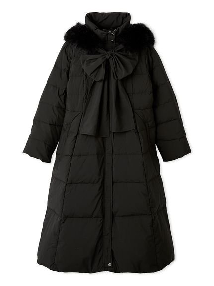 CELFORD｜【限定カラーあり】フードリボンロングダウンコート