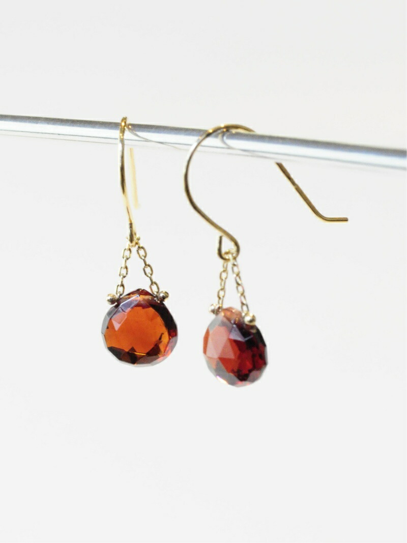 KU-CROISSANT｜anq./(W)【anq.】K18/K10・天然石マロンピアス【誕生石