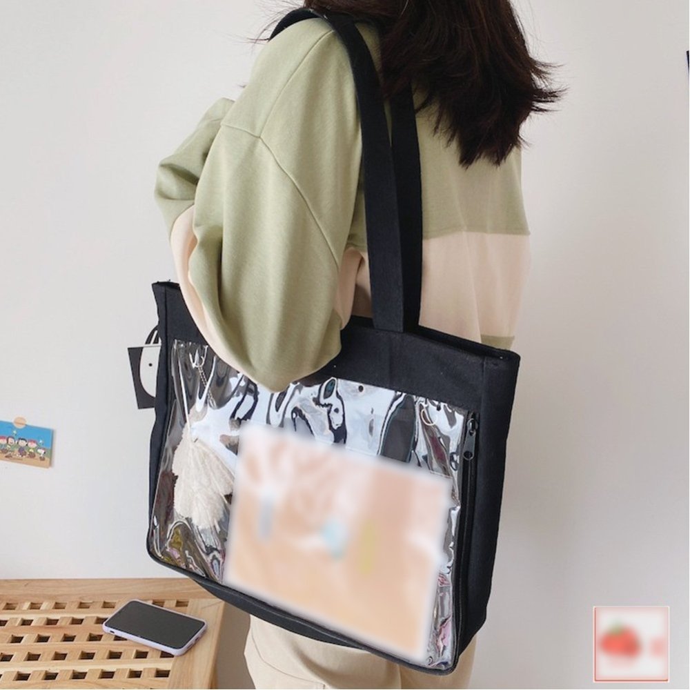 miniministore｜キャンバスバッグ クリアポケット 大容量 | Rakuten