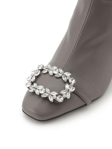 CELFORD｜ビジュー&リボンクリップ付きストレッチブーツ | Rakuten