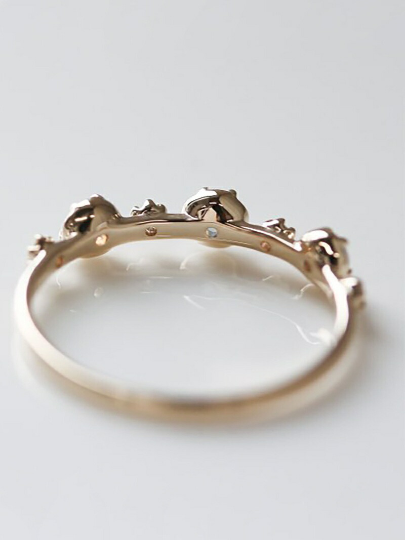 たいて】【cui-cui】K10YG オパール クラスター リング cui-cui