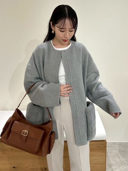 Mila Owen｜【WEB限定カラー】2wayファーポケットリバーコート