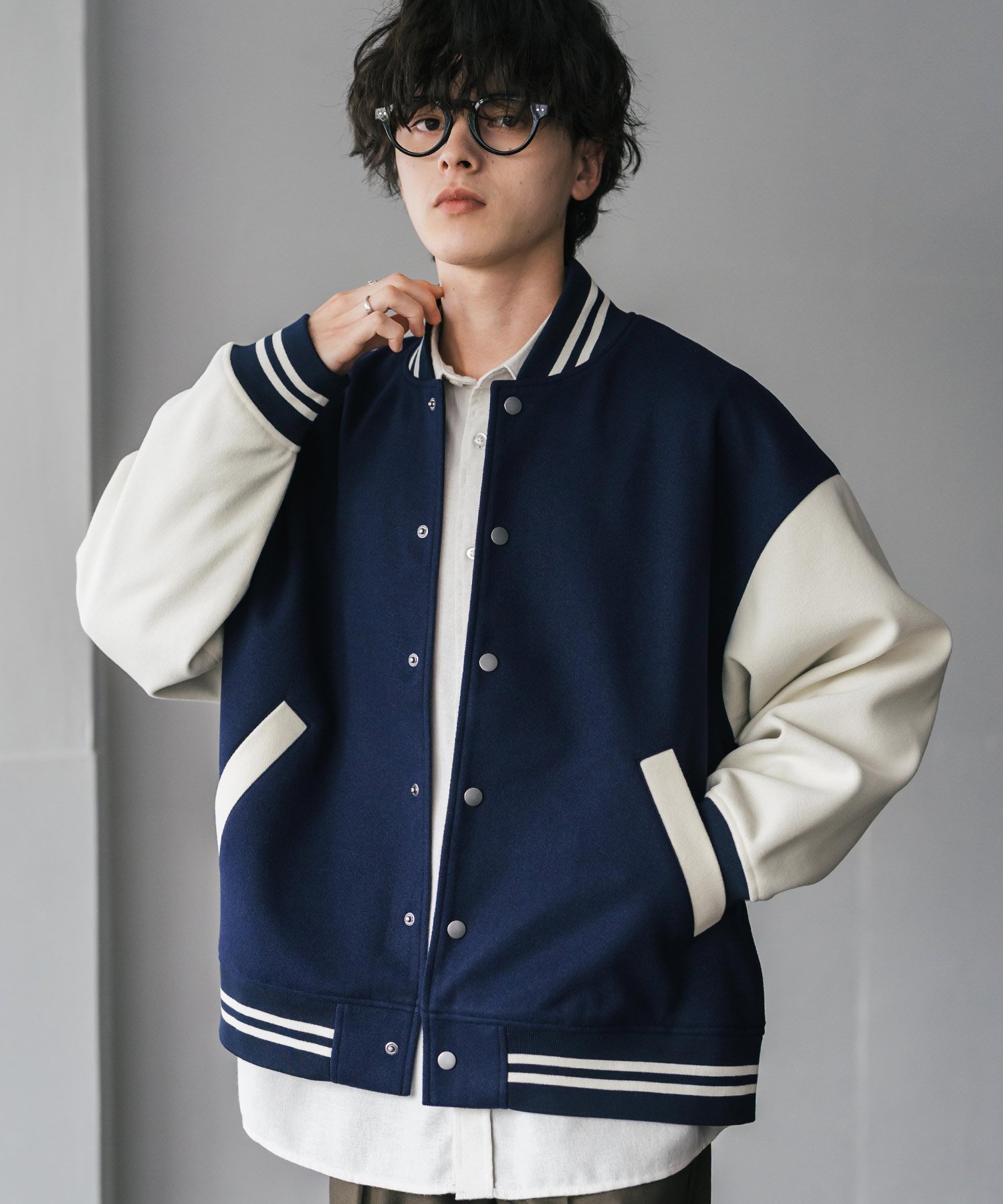 楽天市場】スタジャン（カラーホワイト）（メンズファッション）の通販