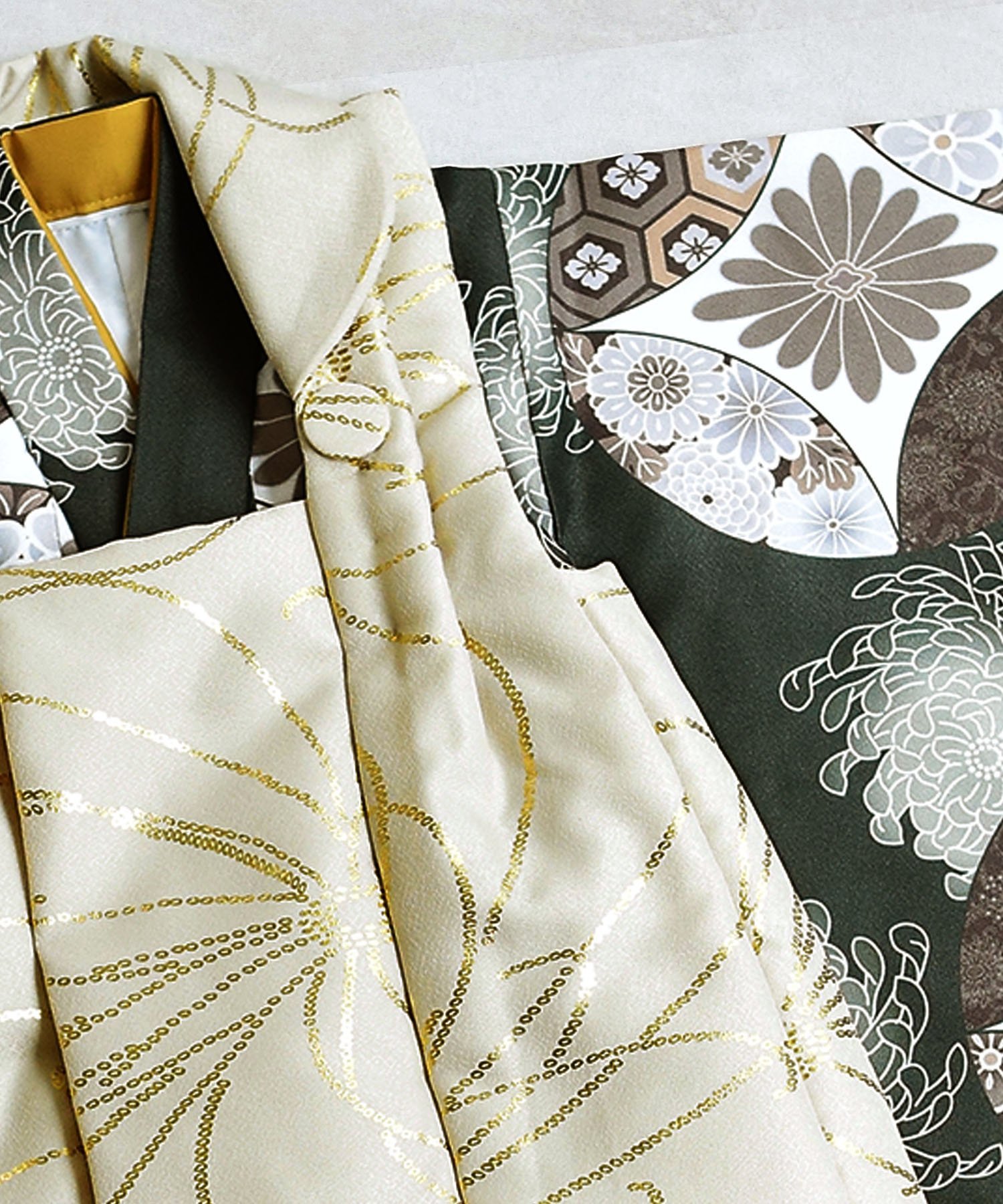 utatane｜ひよこ商店 七五三 着物 3歳 男の子 被布フルセット ベージュ