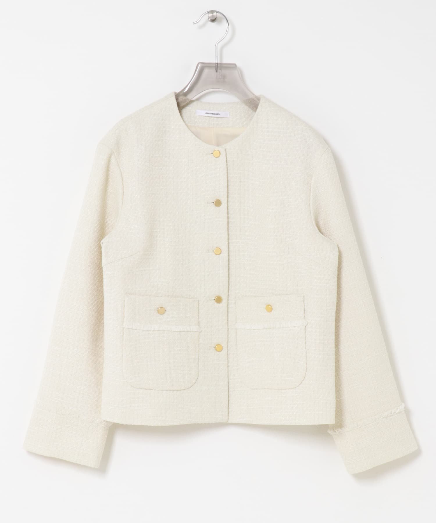 URBAN RESEARCH｜ノーカラーツイードジャケット | Rakuten Fashion
