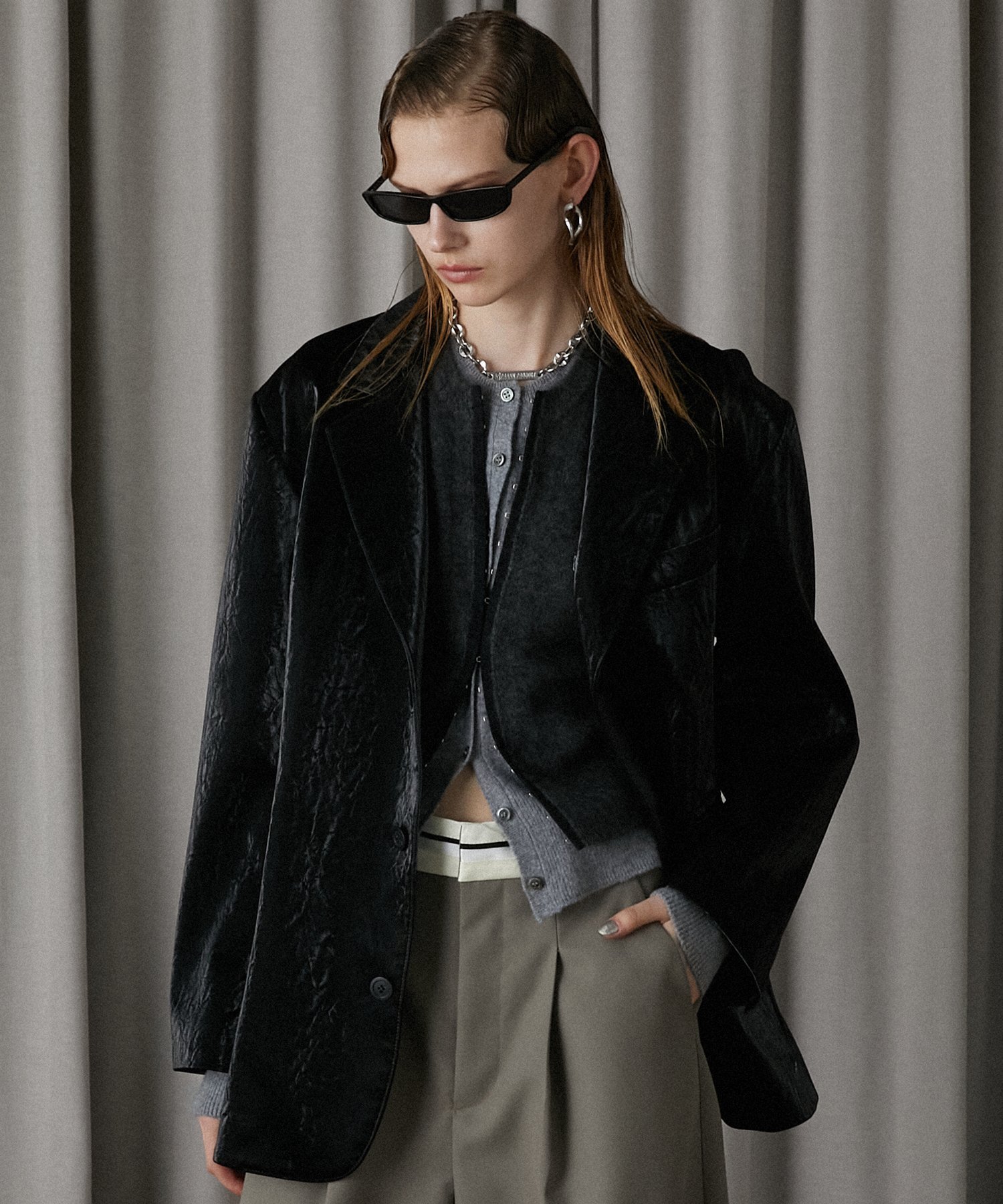 PRANK PROJECT｜マルチファブリックフェイクレザージャケット / Multi