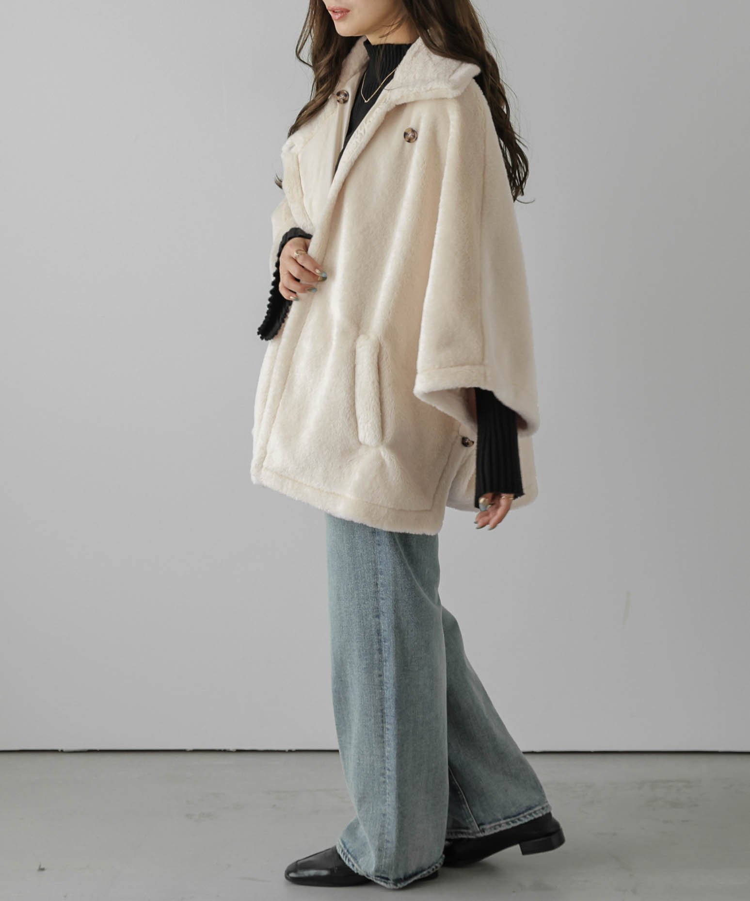 Lajour｜エコファー ケープジャケット | Rakuten Fashion(楽天