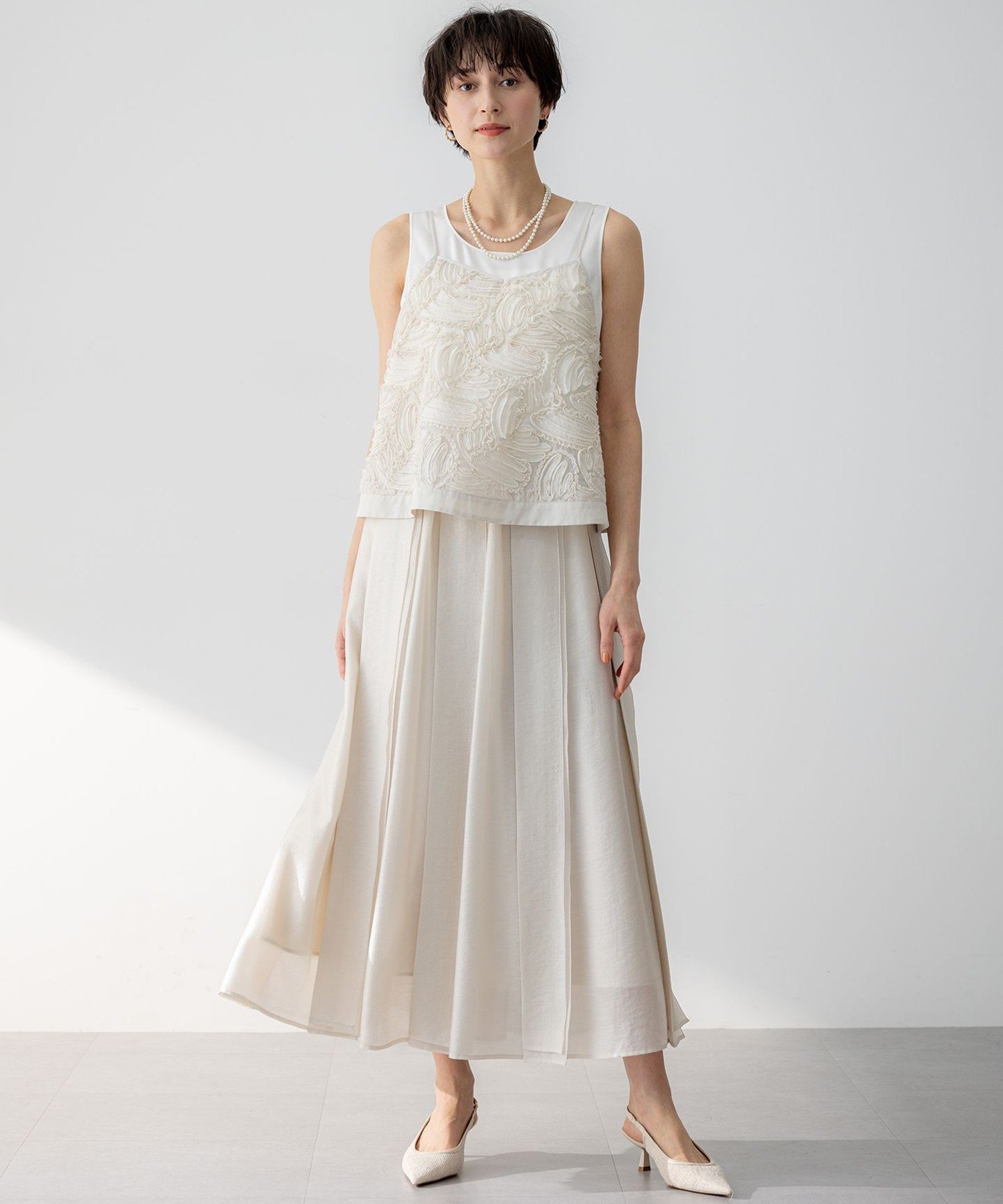 23区｜【好評につき追加生産/洗える】リボンエンブロイダリー