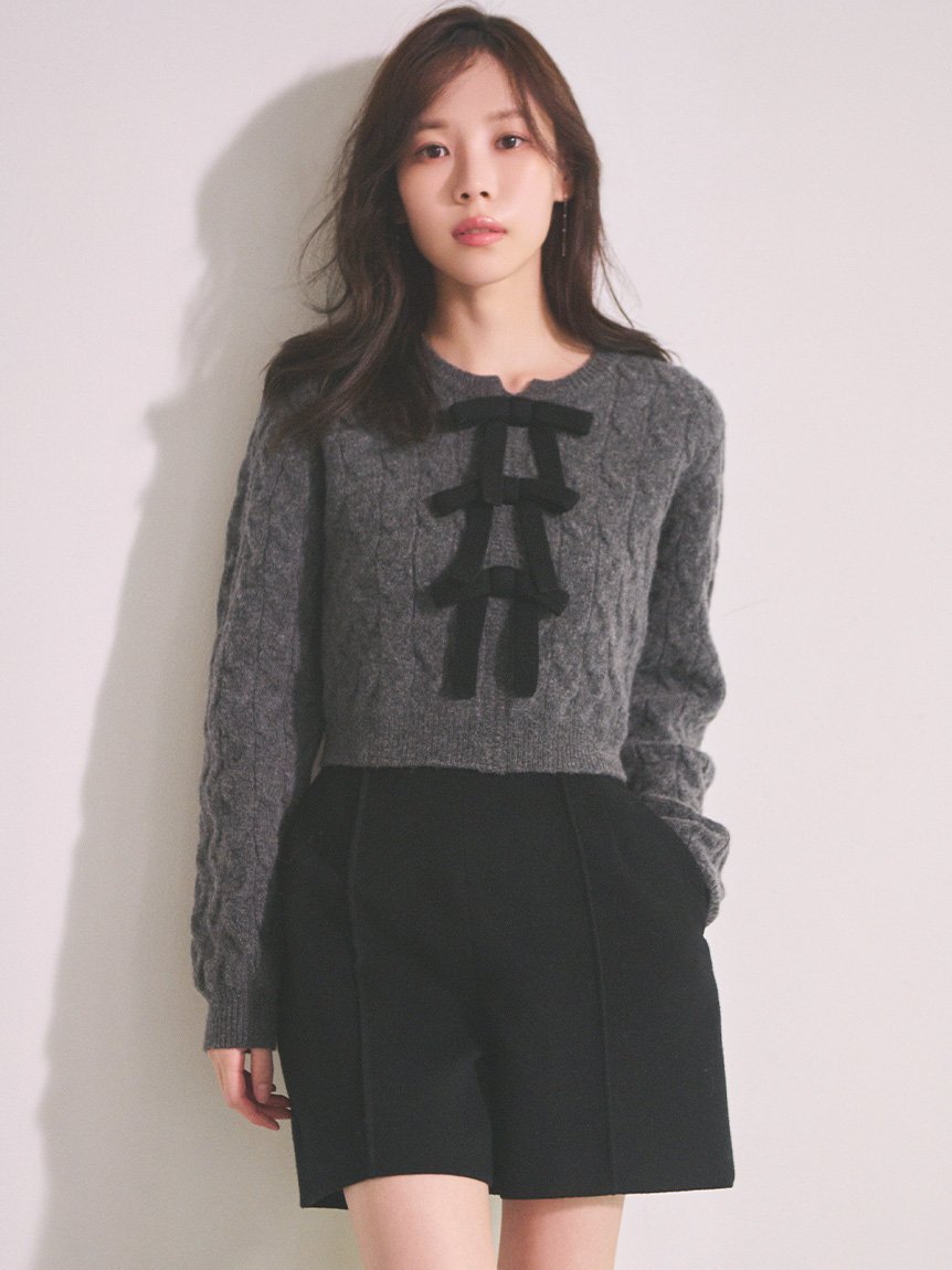 CELFORD｜リボンモチーフケーブルニットプルオーバー | Rakuten