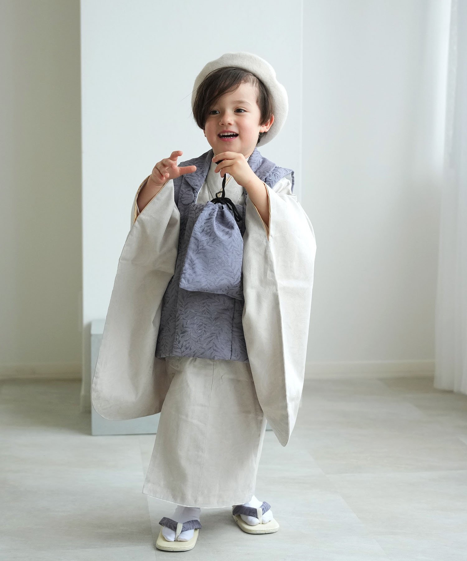 utatane｜ひよこ商店 七五三 3歳 被布コート 着物 セット 男の子 三歳