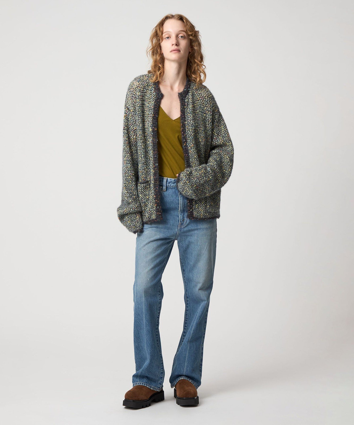 今期2026春夏<6（ROKU）＞ベロア カラー カーディガン BEAUTY&YOUTH UNITED ARROWS｜<6(ROKU)>ベロア カラー カーディガン