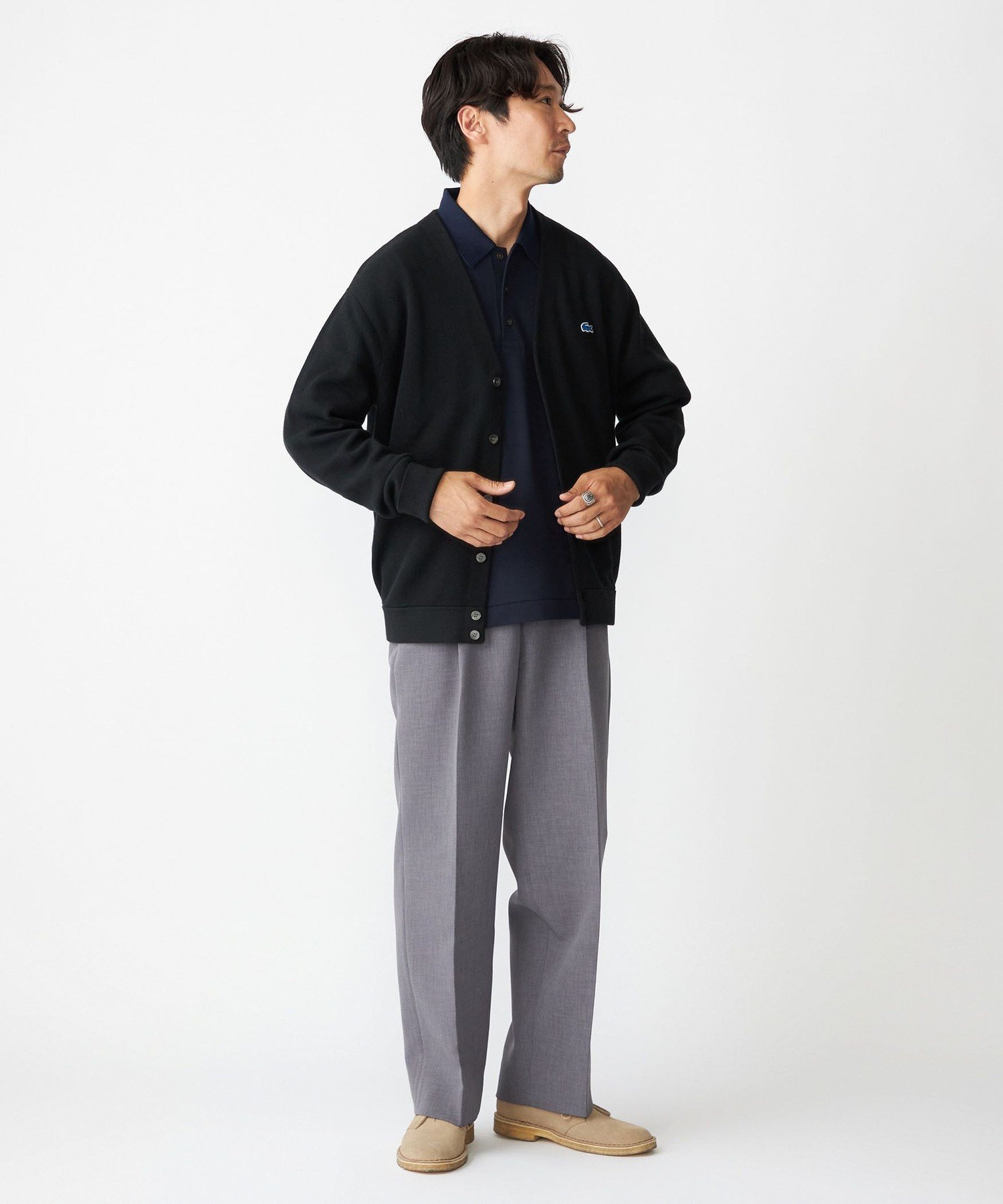 SHIPS｜【SHIPS別注】LACOSTE: コットン/ポリエステル Vネック