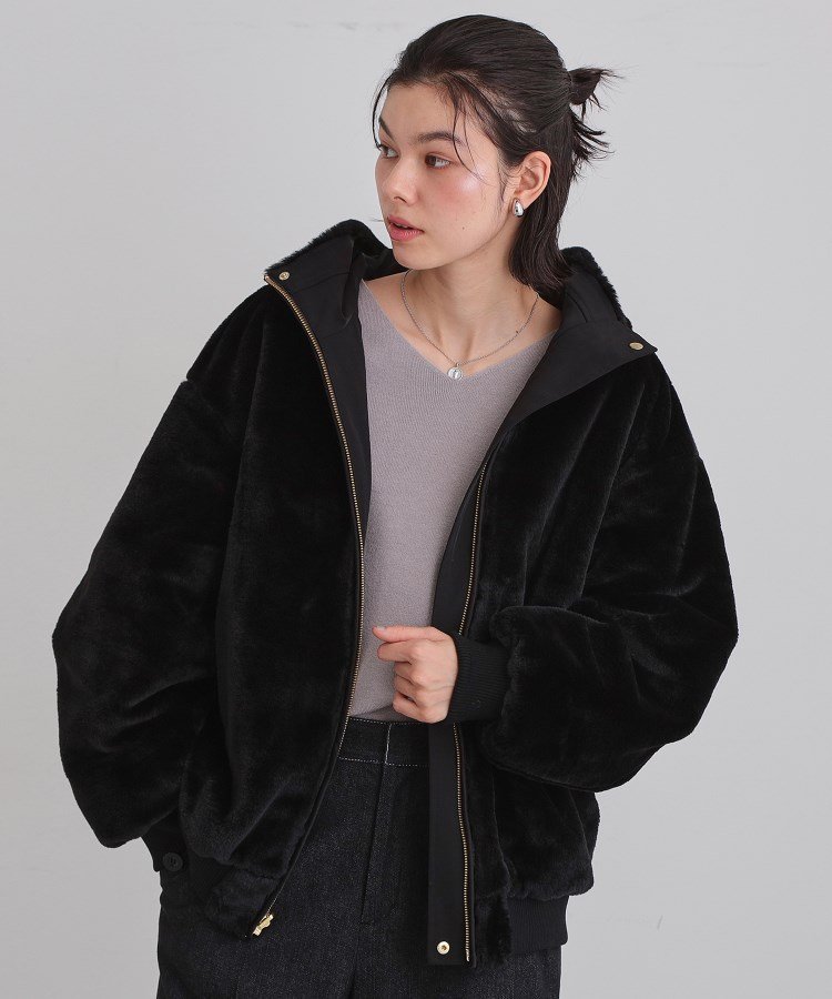 THE SHOP TK｜【2WAY/洗える】リバーシブル フェイクファーブルゾン