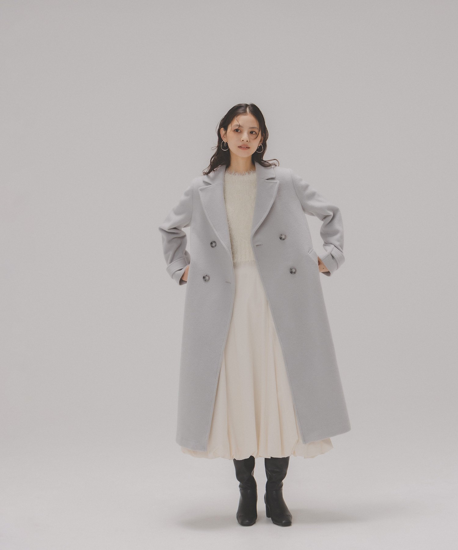 NATURAL BEAUTY BASIC｜ビッグカラーダブルチェスターコート | Rakuten