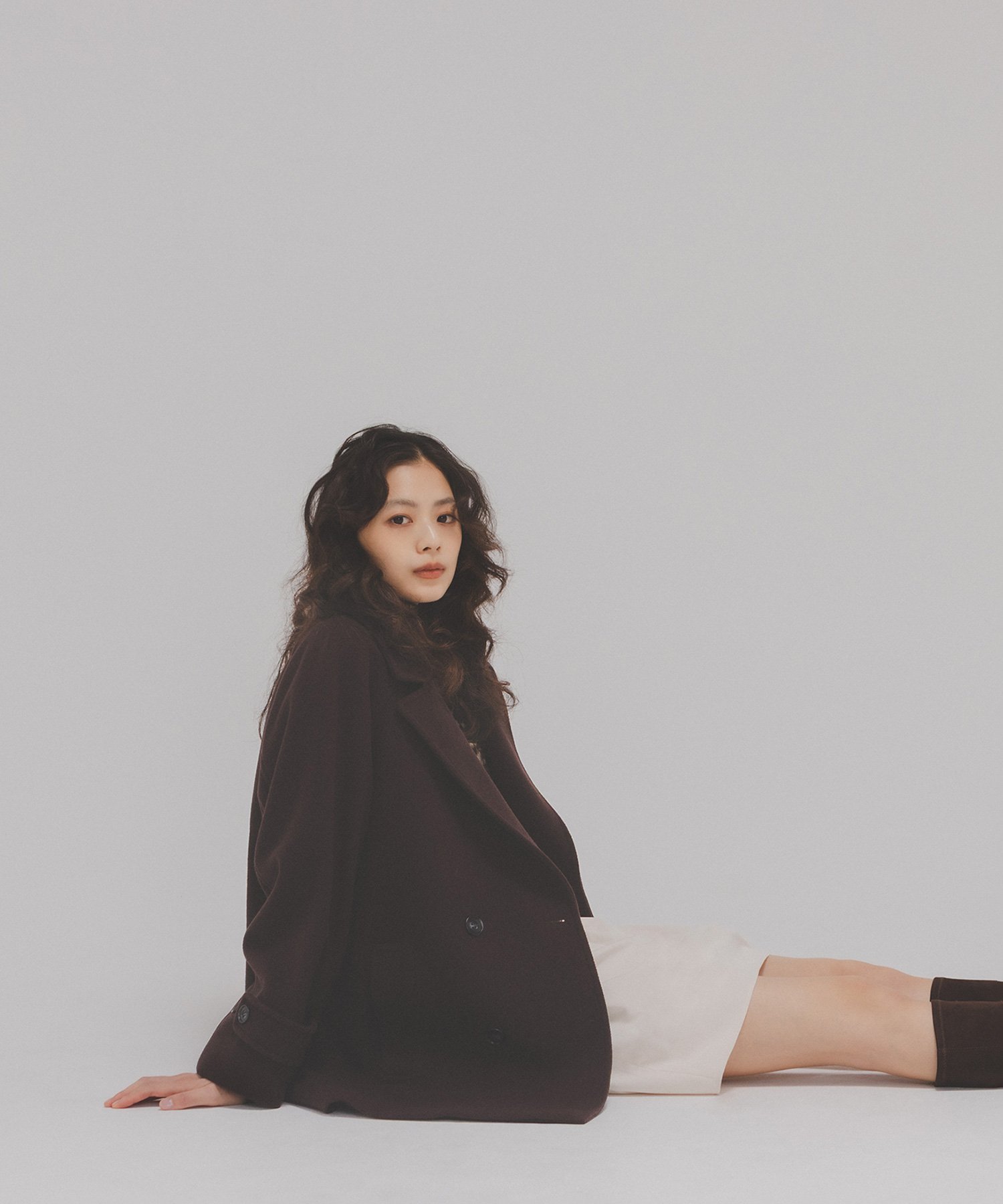 NATURAL BEAUTY BASIC｜ダブルブレストフォルムミドルコート | Rakuten