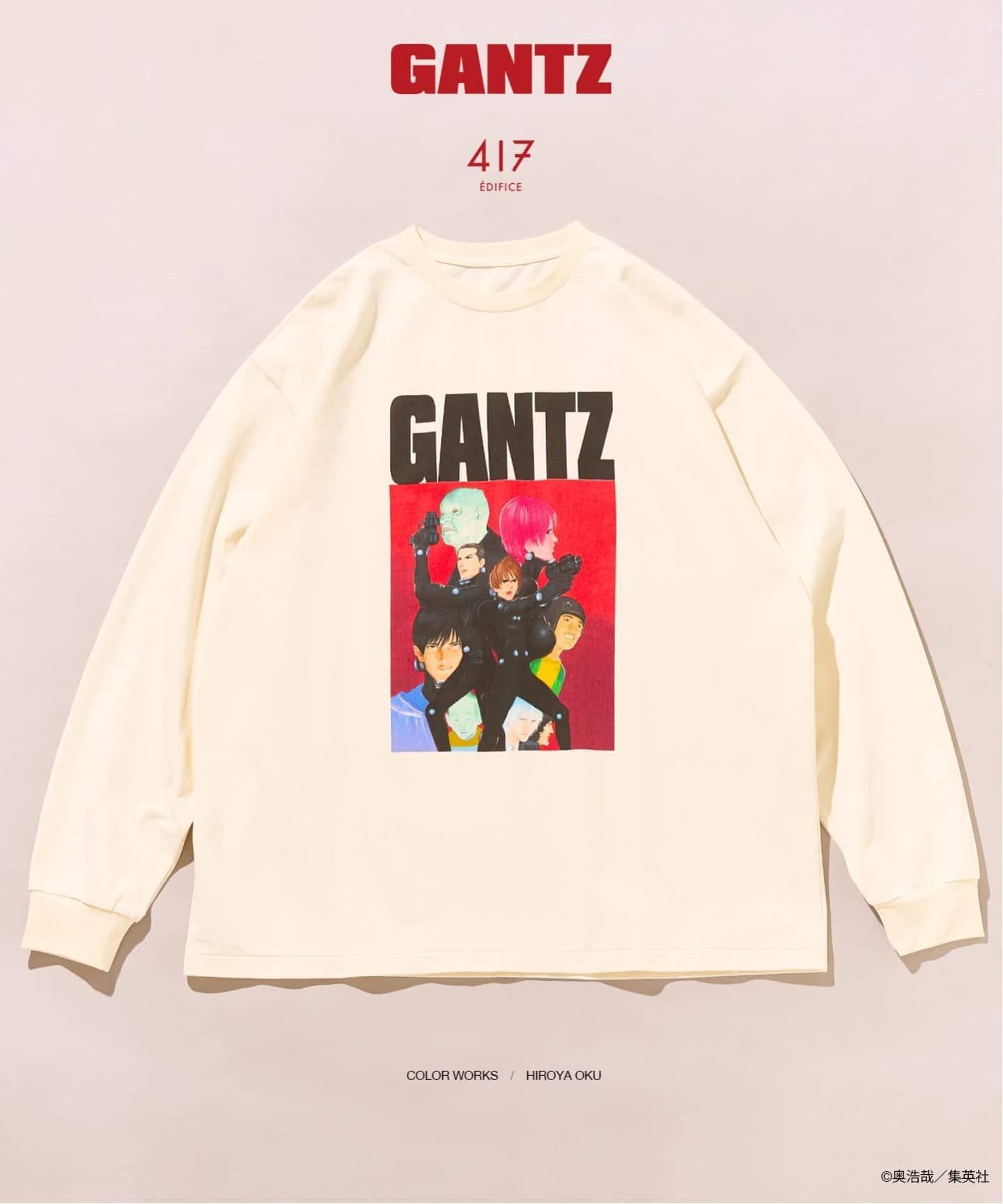 417 EDIFICE｜《追加》GANTZ / ガンツ 417別注 COLORWORKS L/S Tシャツ