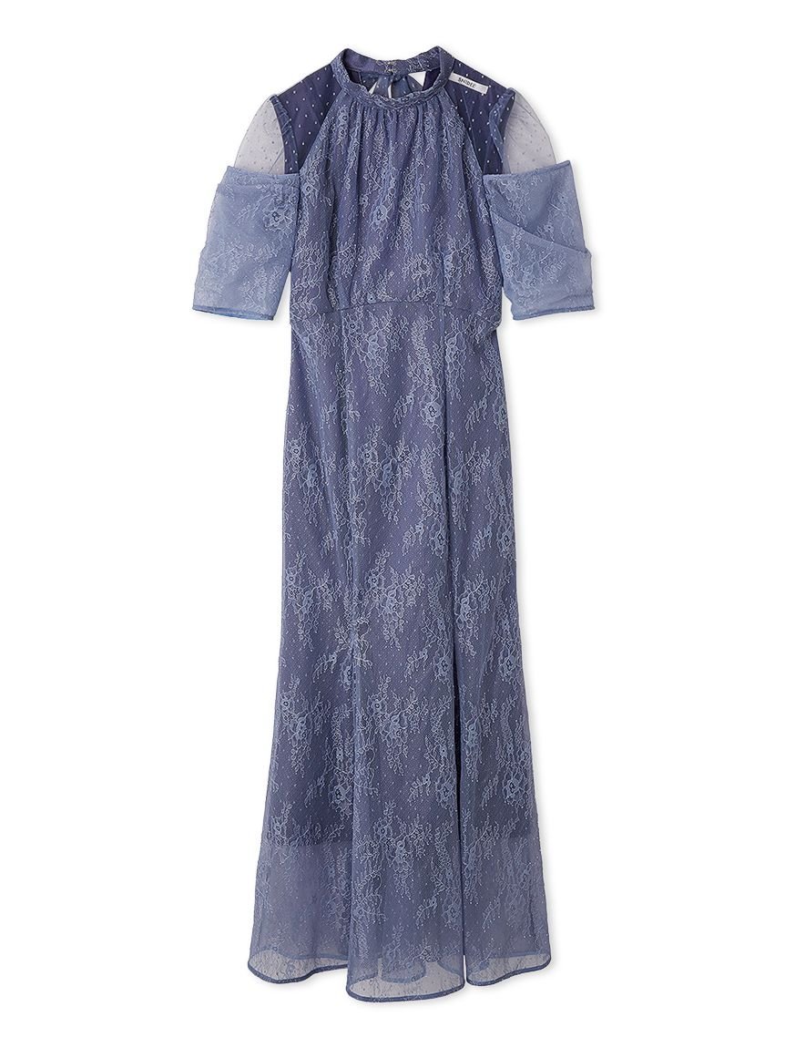SNIDEL｜シアーショルダーレースドレス | Rakuten Fashion(楽天