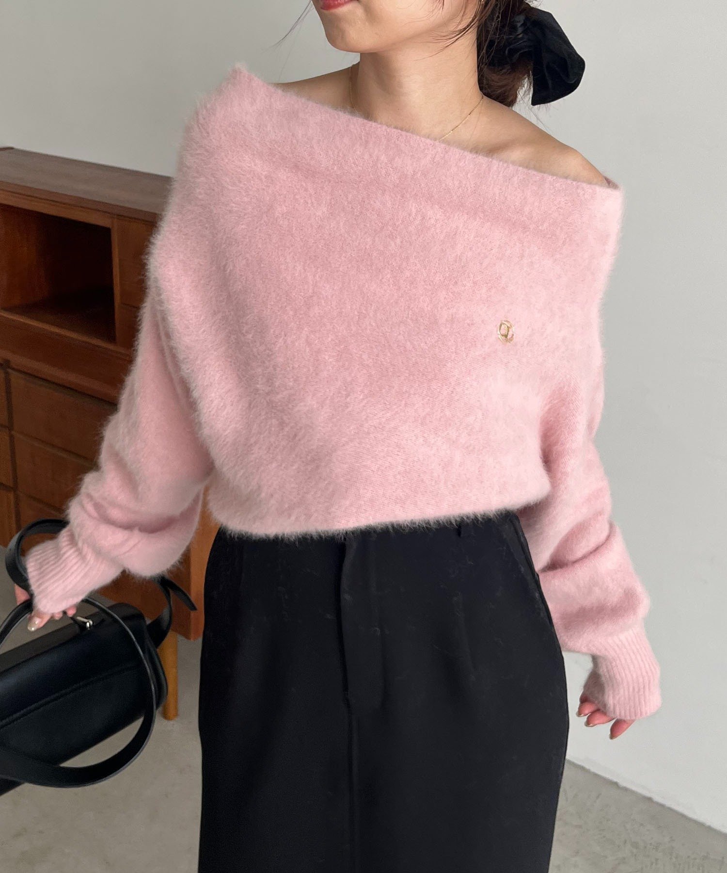 美品　capricieux le'mage FOXカシミアボートネックニット CAPRICIEUX LE'MAGE（カプリシューレマージュ）の「【C.L】FOXカシミア