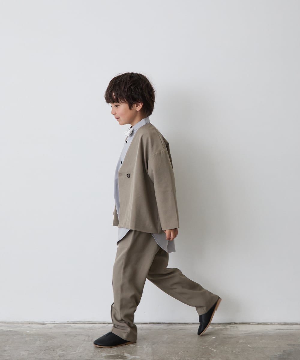 riziere｜ノーカラージャケットセットアップ(裏地ストライプ