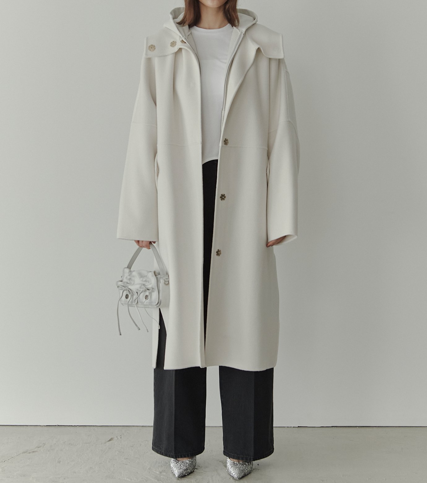 LE CIEL BLEU｜フードダブルフェイスコート / Hooded Double-Face Coat