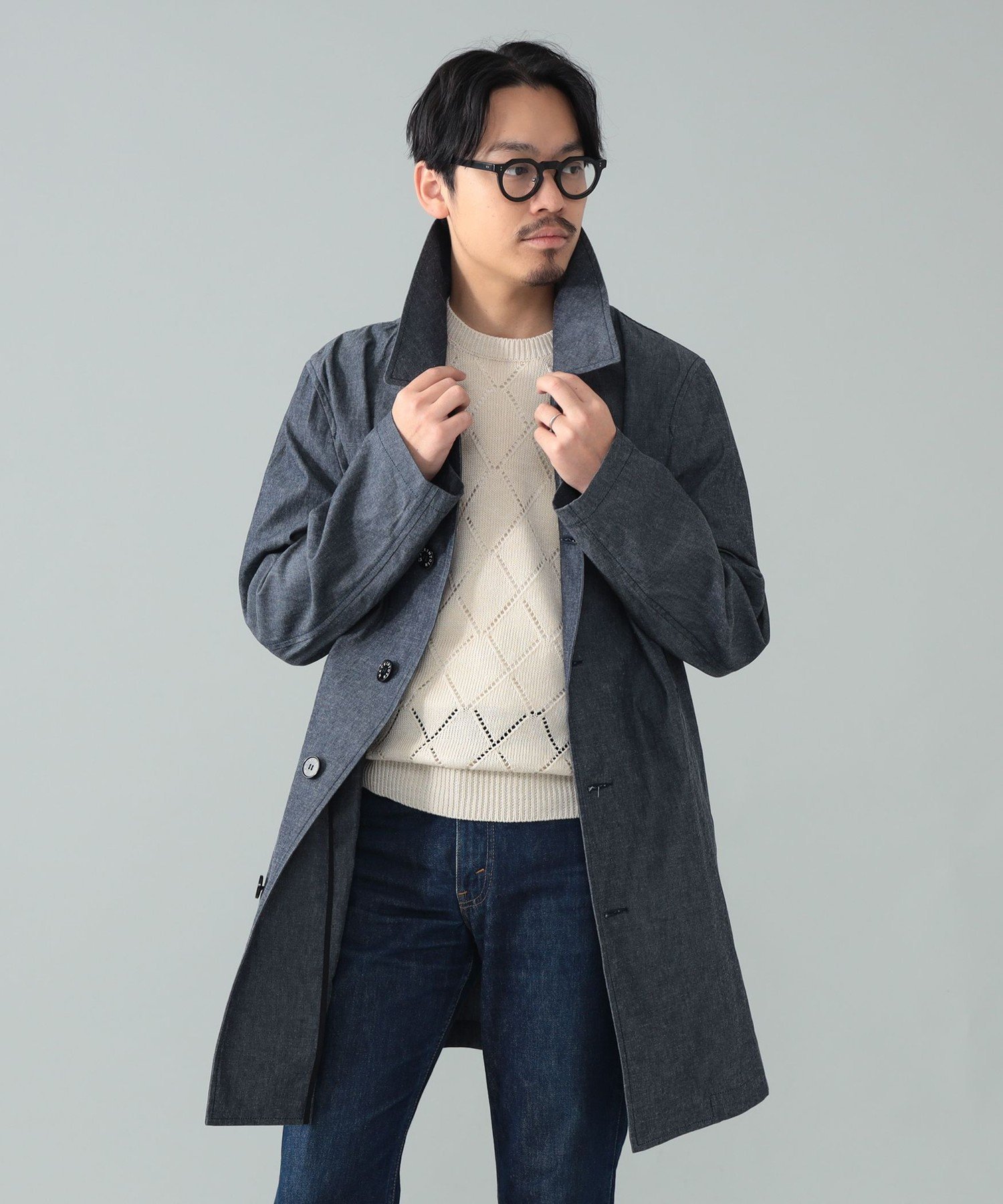 BEAMS MEN｜【別注】MACKINTOSH / DUNKELD SHORT デニム ステンカラー