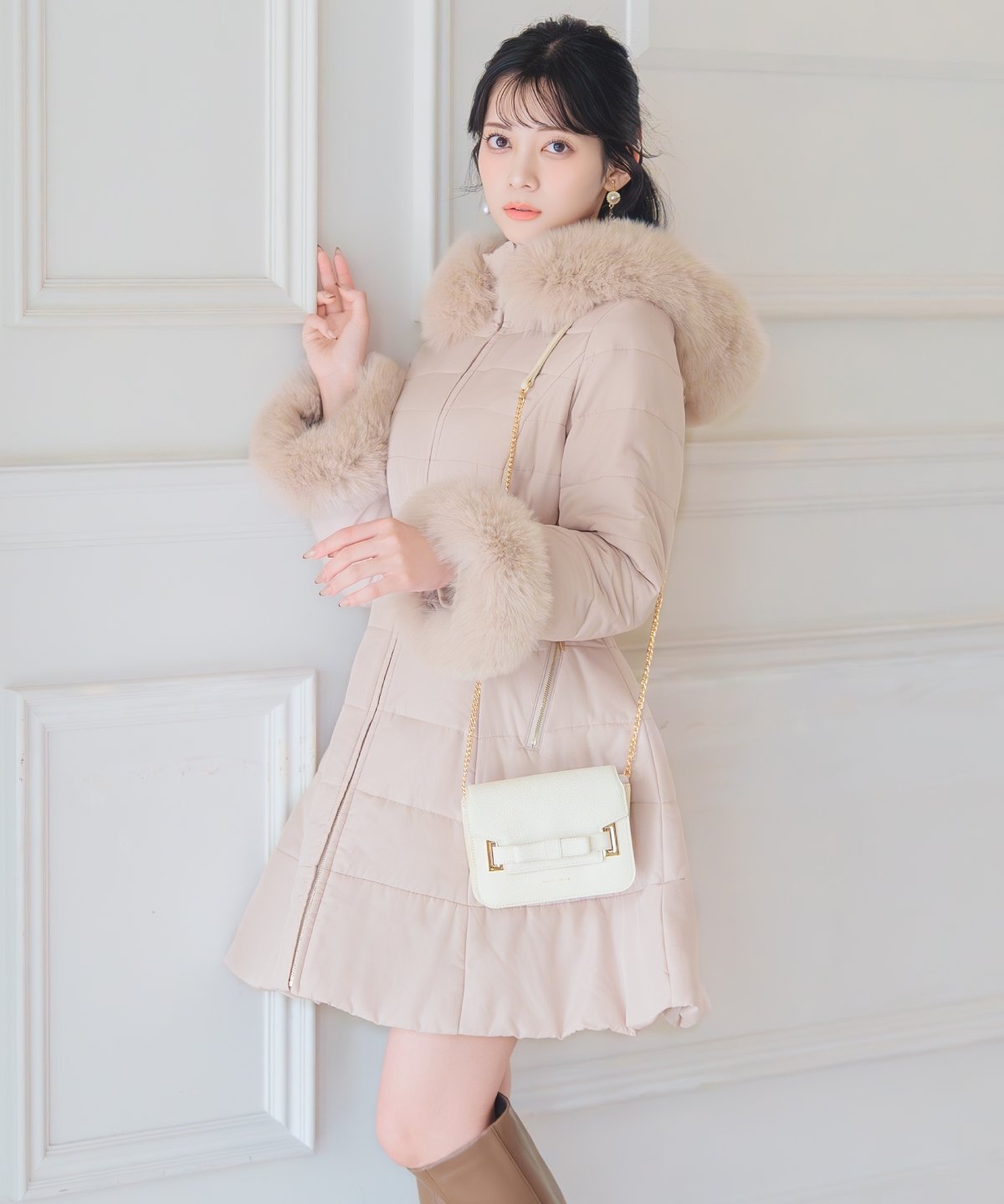 WILLSELECTION｜フォックスファーキルティングフレアコート | Rakuten