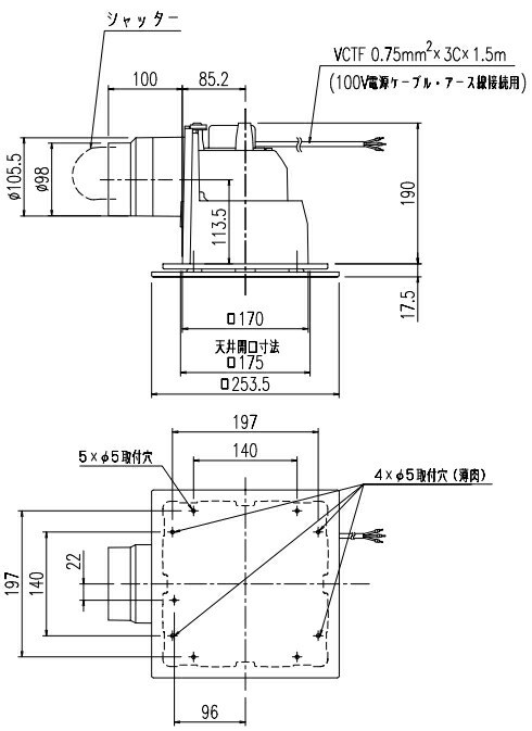 楽天市場】LIXIL リクシル シャワーユニット用換気扇 UF-27A ＊単品で