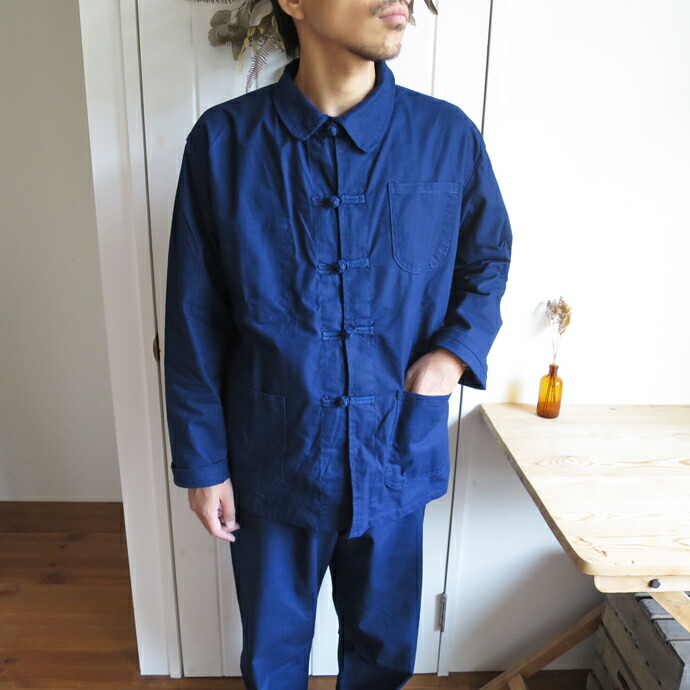 楽天市場】French Work China Jacket & Pants Set up / Dead Stock
