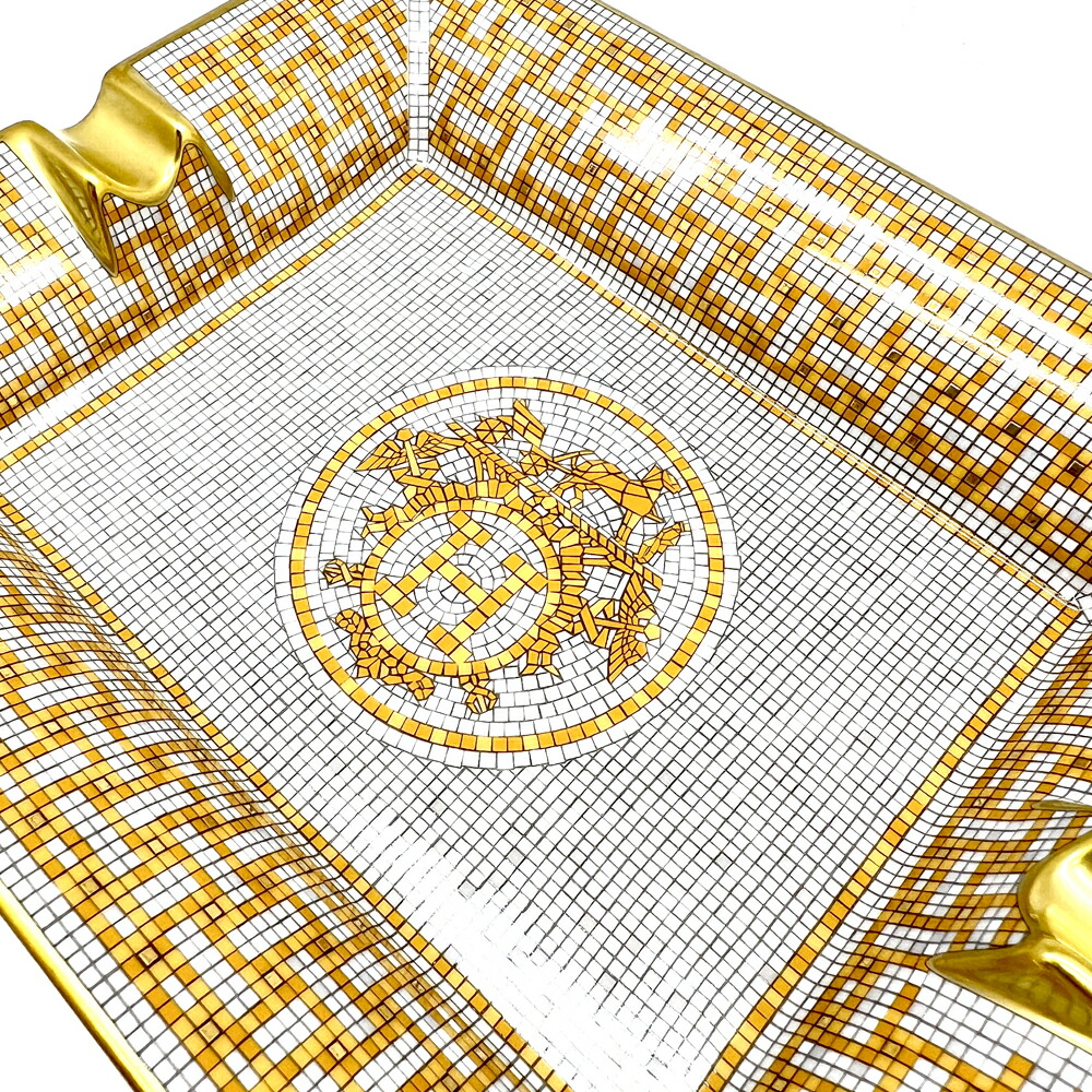 楽天市場】【未使用品】HERMES エルメス モザイク ヴァンキャトル 灰皿