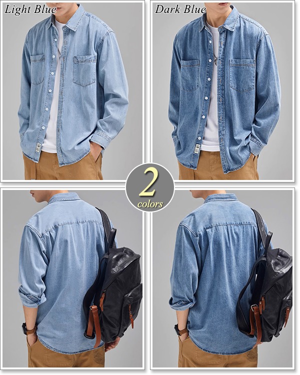 楽天市場】【SALE】【楽天ランキング受賞】 デニムシャツ メンズ 長袖