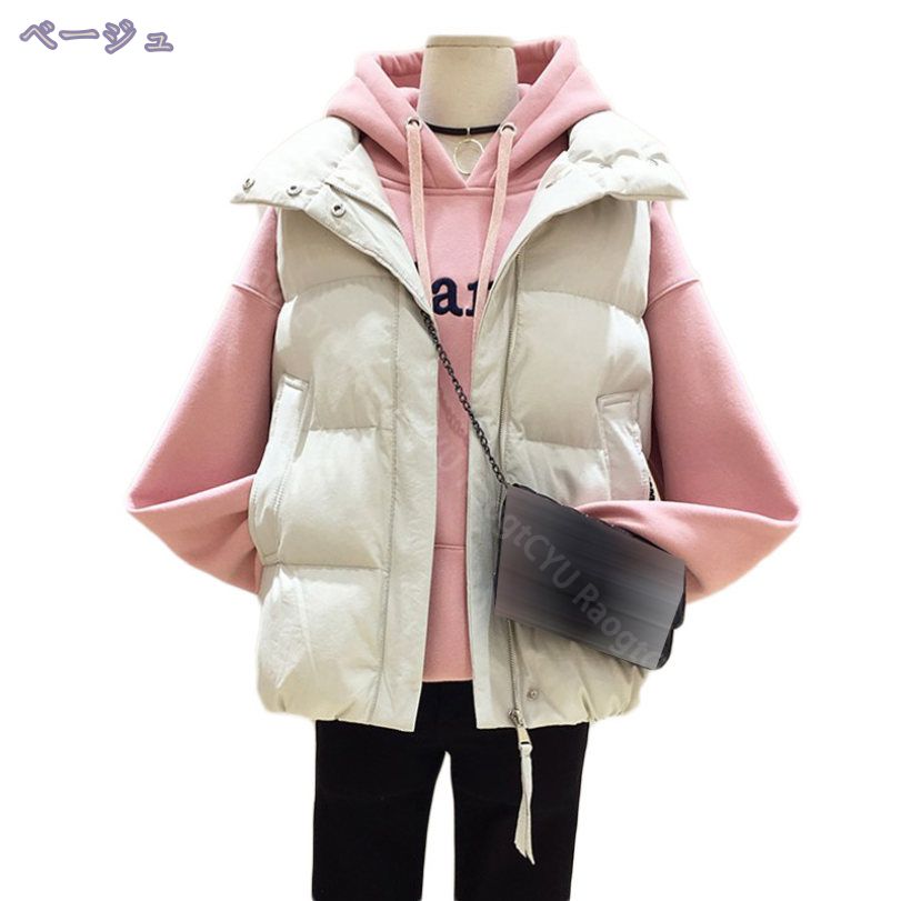 楽天市場】ダウンベスト レディース 立ち襟 スタンドカラー ポケット