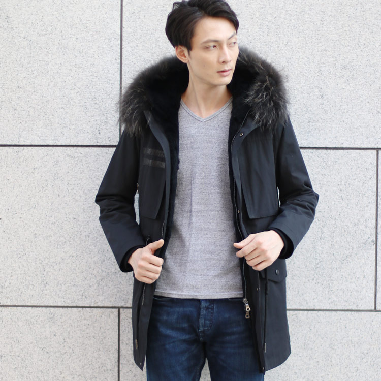 楽天市場】モッズコート メンズ ロング ファー フード 付き 暖かい