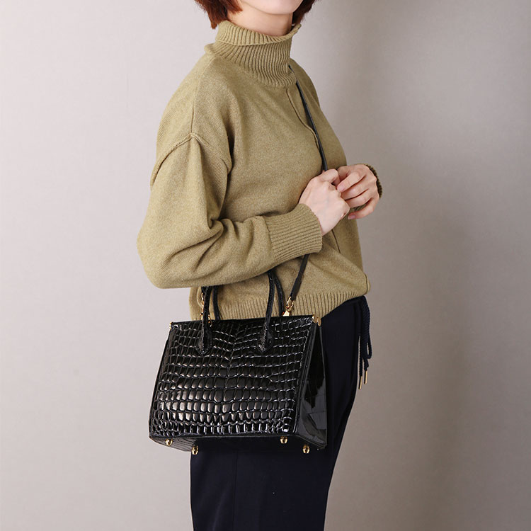 楽天市場】【期間限定価格】クロコダイル ハンドバッグ 2WAY