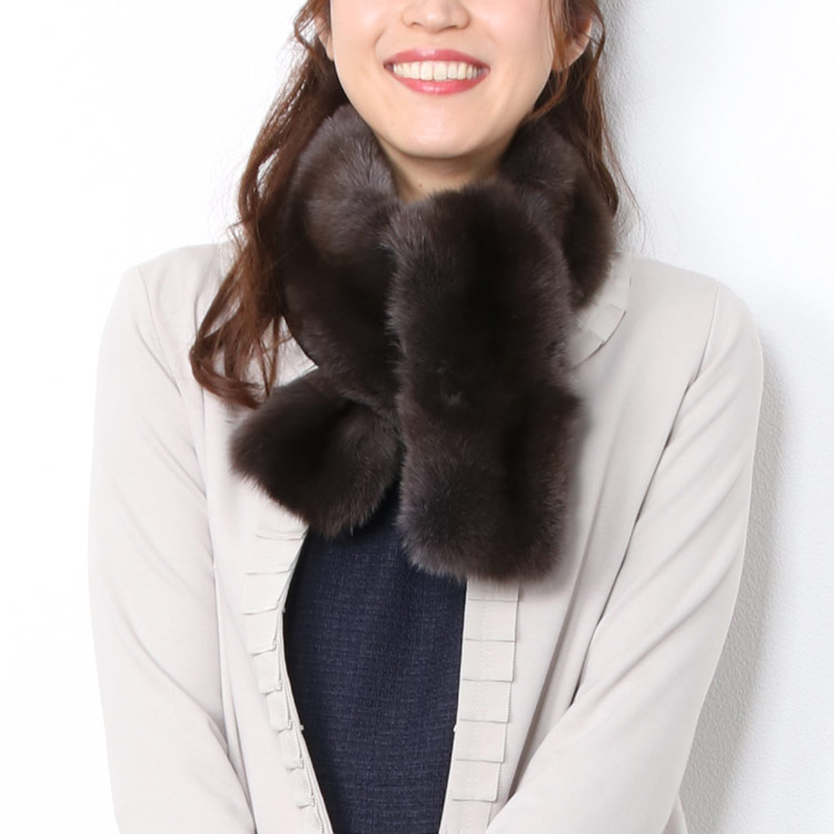 楽天市場】【期間限定価格】ロシアン セーブル ファー マフラー 毛皮