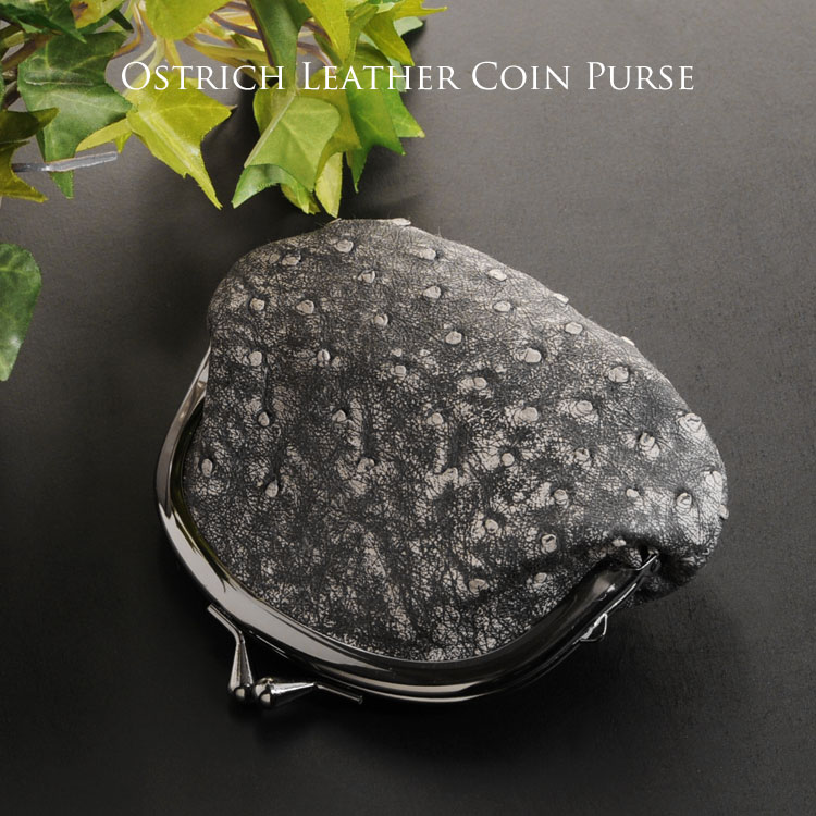 楽天市場】【24h限定10%off】がま口 小銭入れ 日本製 オーストリッチ